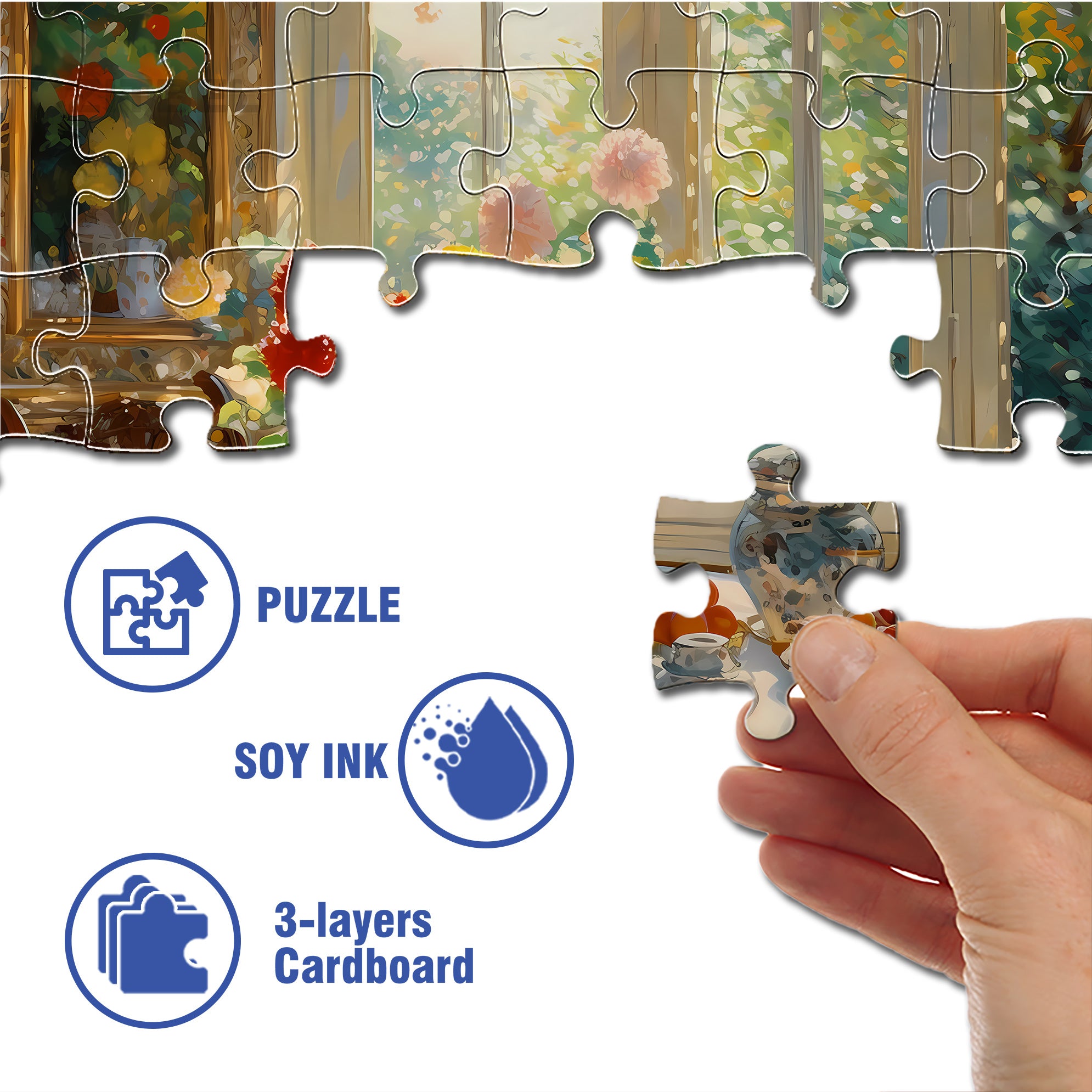 Colorful Awakening 500pcs/1000pcs Jigsaw Puzzle, Scratch-Resistant, Interactive Family Game & Brain-Boosting DIY Decor, Perfect for Halloween, Christmas & New Year Gifts, Family Puzzle Game