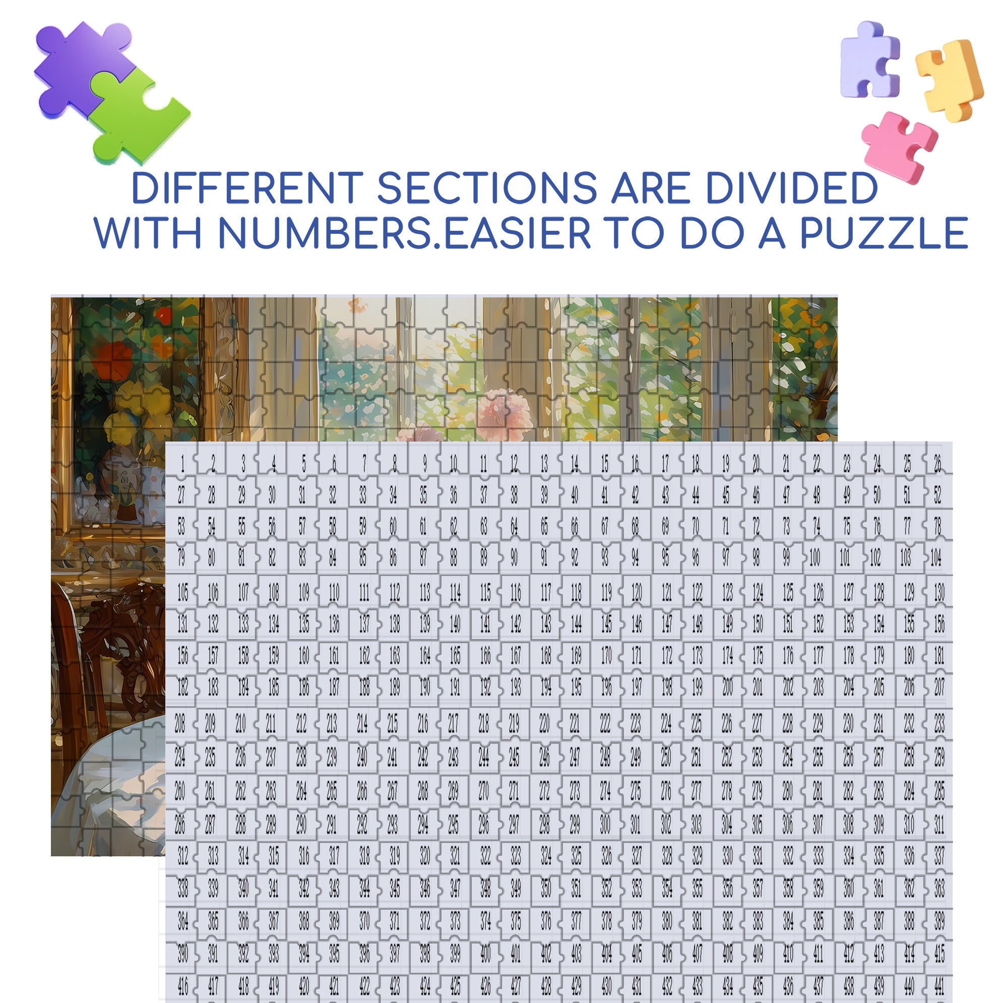 Colorful Awakening 500pcs/1000pcs Jigsaw Puzzle, Scratch-Resistant, Interactive Family Game & Brain-Boosting DIY Decor, Perfect for Halloween, Christmas & New Year Gifts, Family Puzzle Game