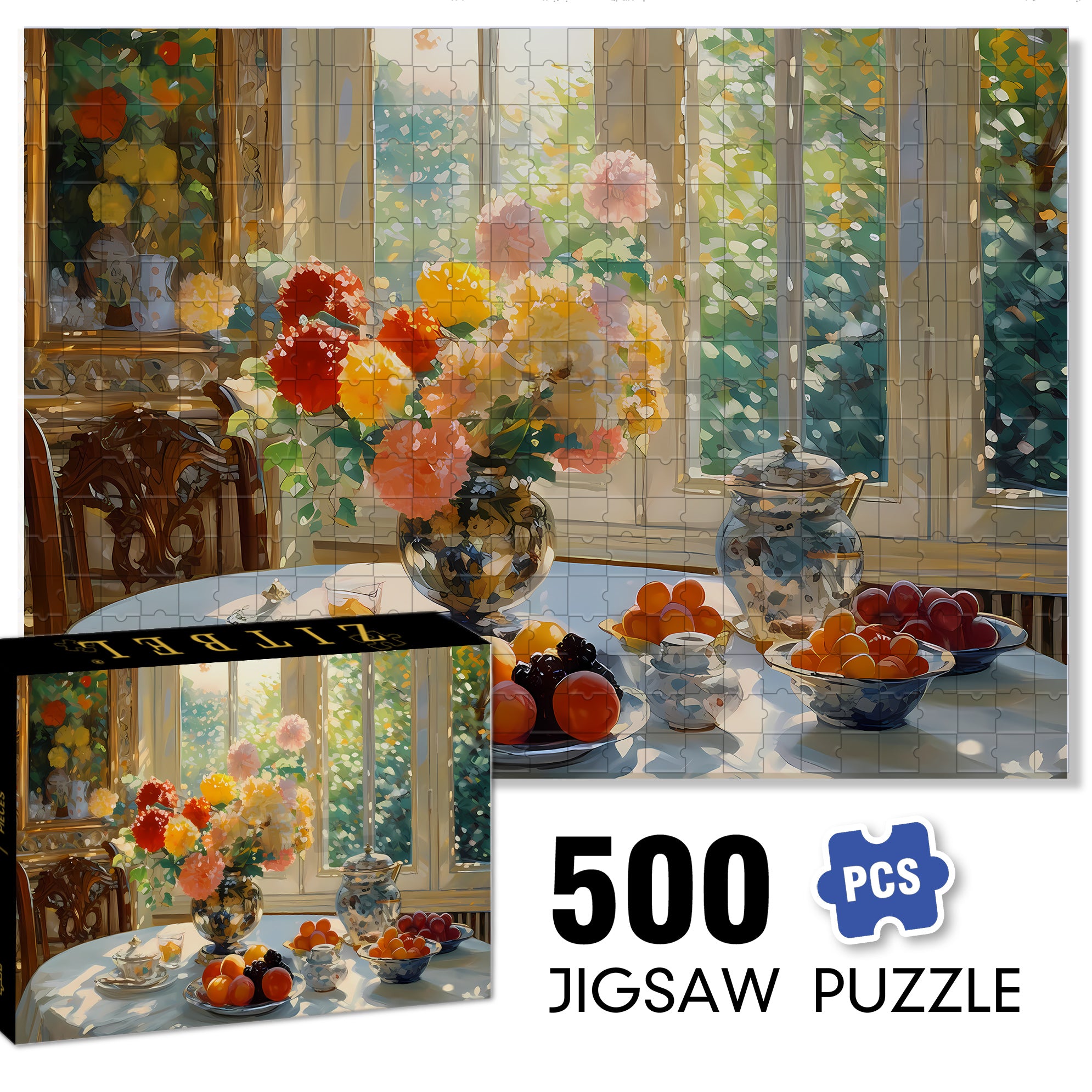 Colorful Awakening 500pcs/1000pcs Jigsaw Puzzle, Scratch-Resistant, Interactive Family Game & Brain-Boosting DIY Decor, Perfect for Halloween, Christmas & New Year Gifts, Family Puzzle Game