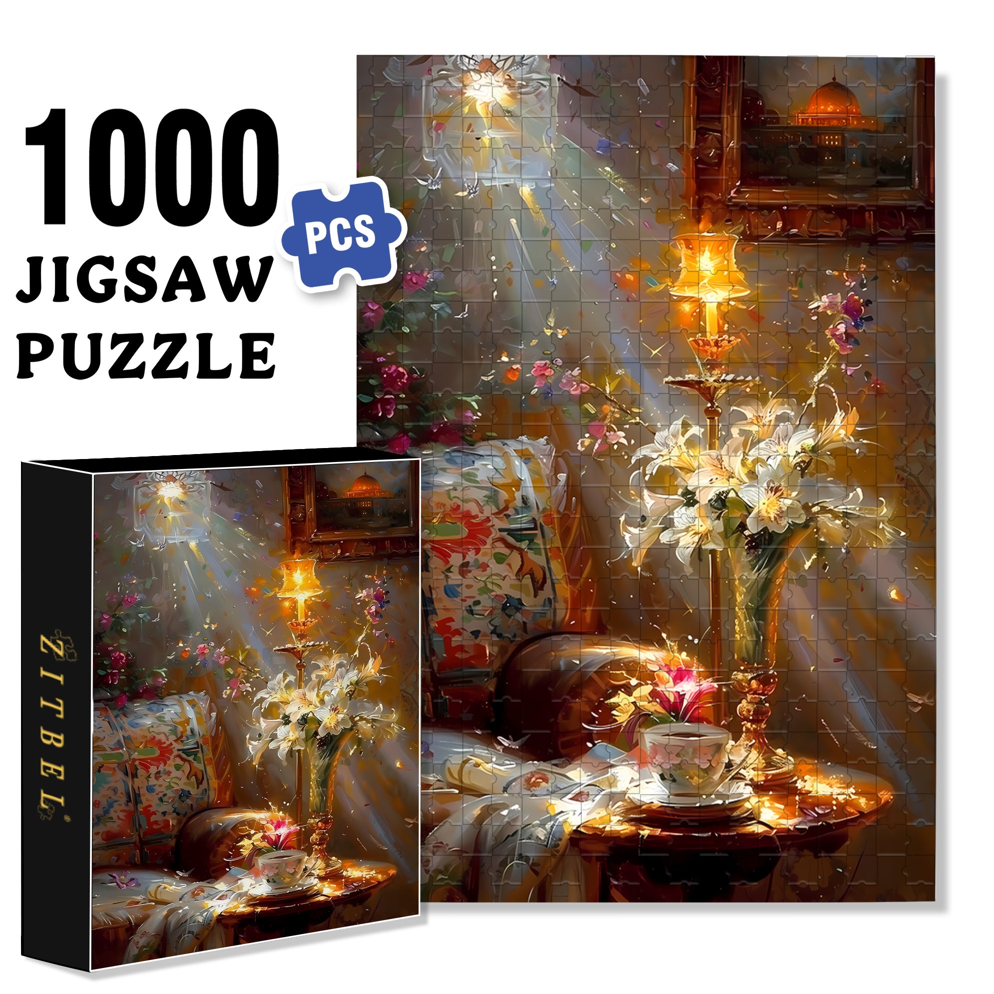 Dawn 500pcs/1000pcs Jigsaw Puzzle, Scratch-Resistant, Interactive Family Game & Brain-Boosting DIY Decor, Perfect for Halloween, Christmas & New Year Gifts, Family Puzzle Game