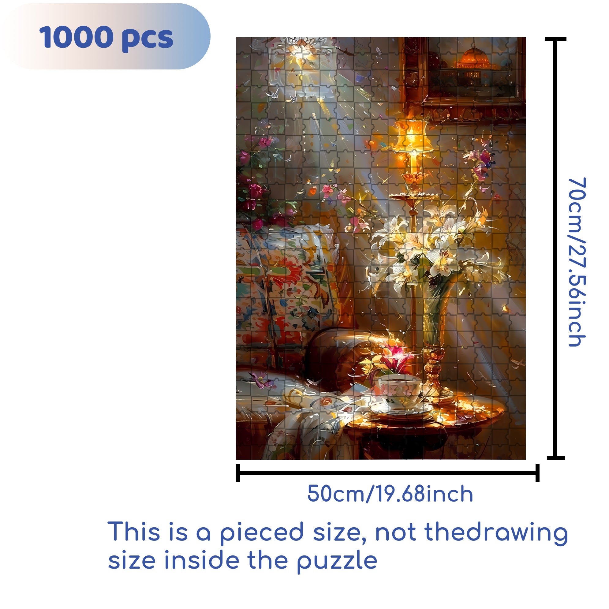 Dawn 500pcs/1000pcs Jigsaw Puzzle, Scratch-Resistant, Interactive Family Game & Brain-Boosting DIY Decor, Perfect for Halloween, Christmas & New Year Gifts, Family Puzzle Game