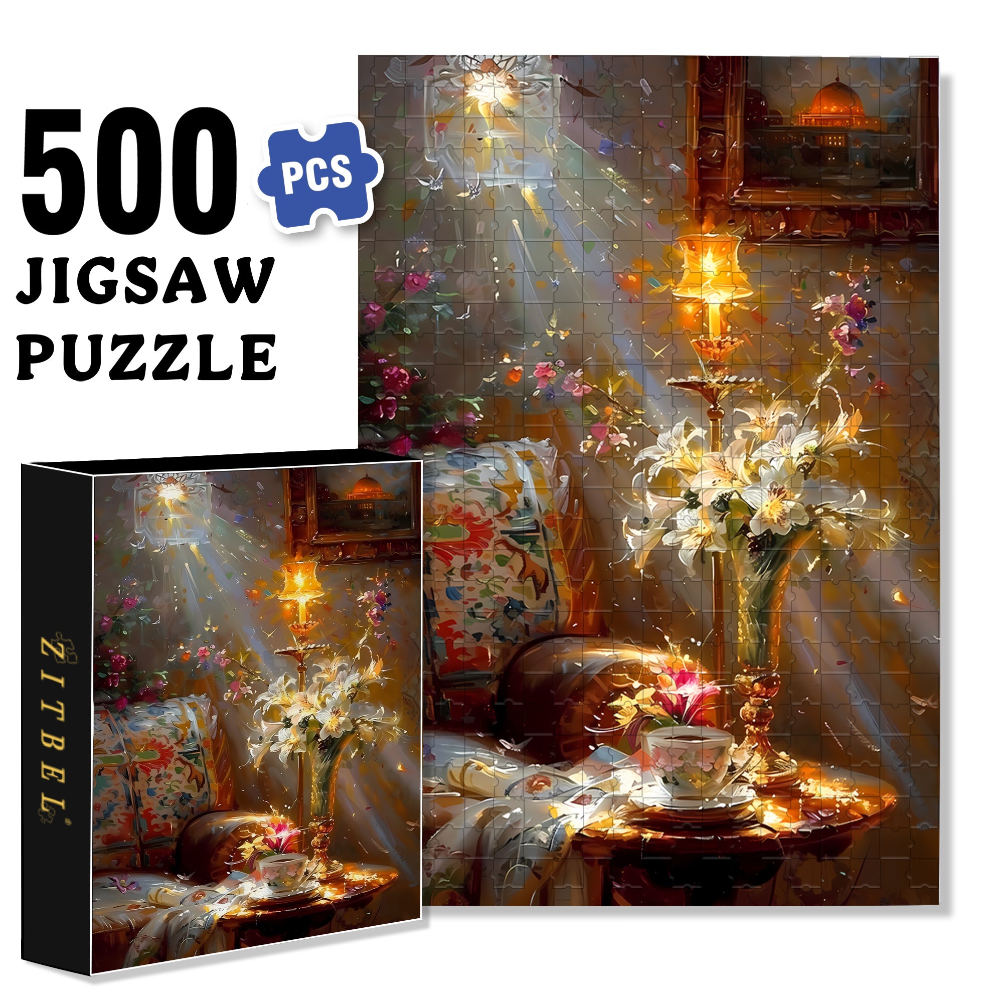 Dawn 500pcs/1000pcs Jigsaw Puzzle, Scratch-Resistant, Interactive Family Game & Brain-Boosting DIY Decor, Perfect for Halloween, Christmas & New Year Gifts, Family Puzzle Game