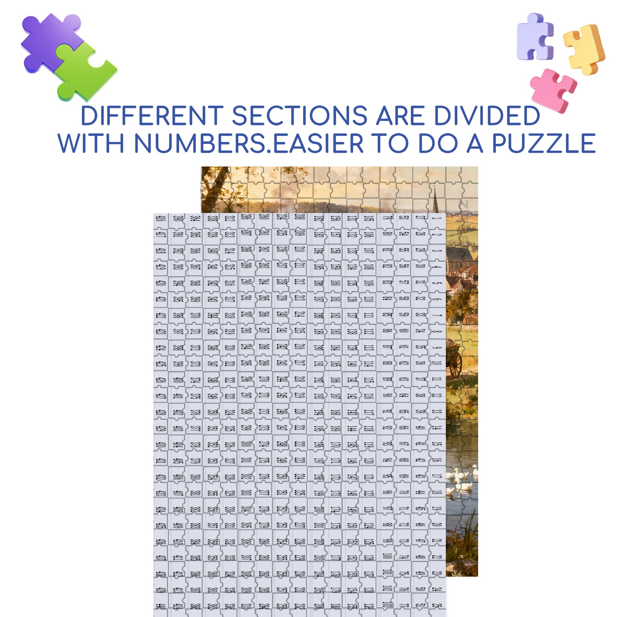 Farming 500pcs/1000pcs Jigsaw Puzzle, Scratch-Resistant, Interactive Family Game & Brain-Boosting DIY Decor, Perfect for Halloween, Christmas & New Year Gifts, Family Puzzle Game