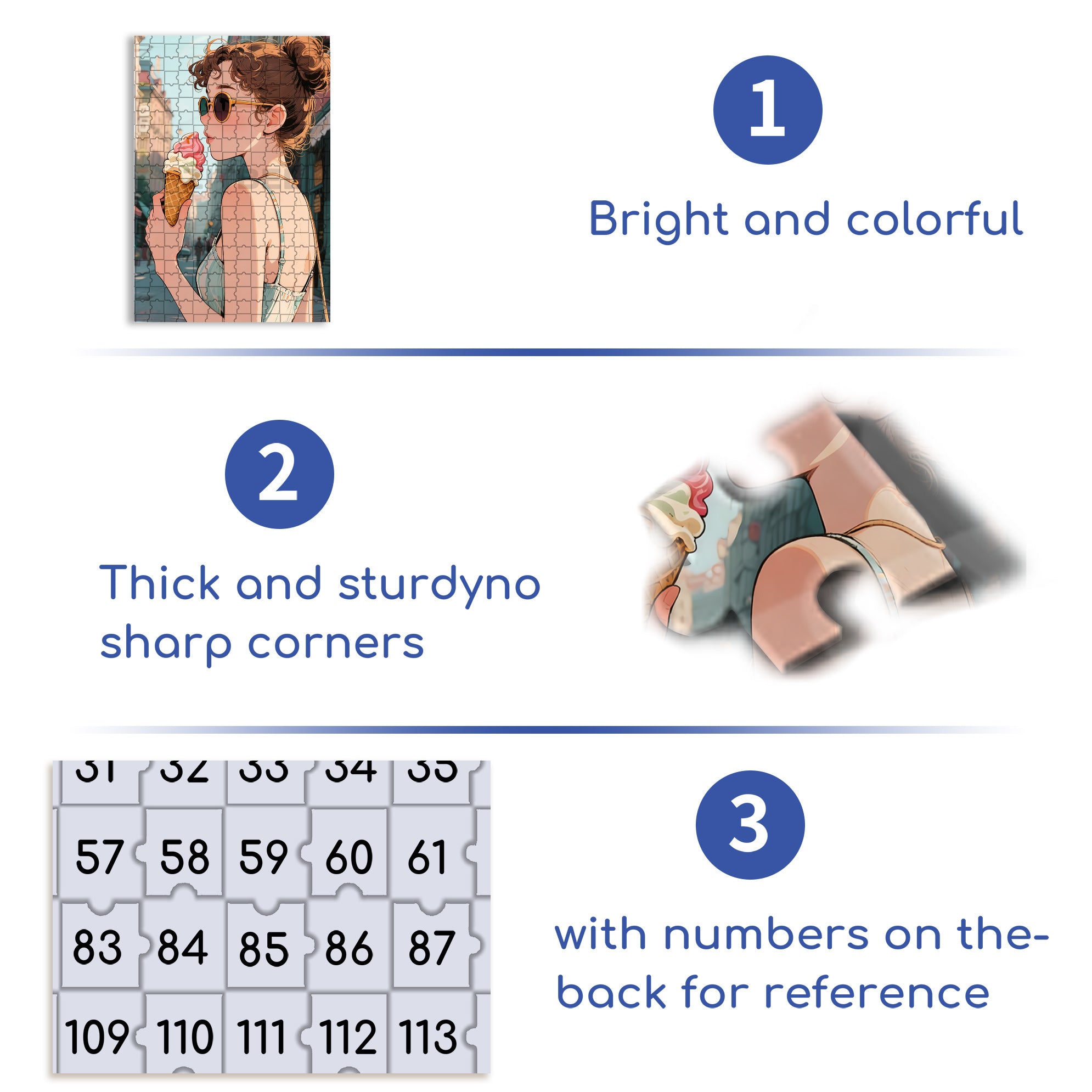 Fashion Girl 500pcs/1000pcs Jigsaw Puzzle, Scratch-Resistant, Interactive Family Game & Brain-Boosting DIY Decor, Perfect for Halloween, Christmas & New Year Gifts, Family Puzzle Game
