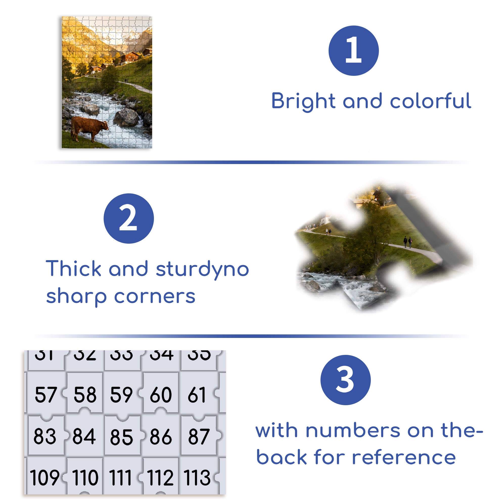 Foothills Of The Alps 500pcs/1000pcs Jigsaw Puzzle, Scratch-Resistant, Interactive Family Game & Brain-Boosting DIY Decor, Perfect for Halloween, Christmas & New Year Gifts, Family Puzzle Game