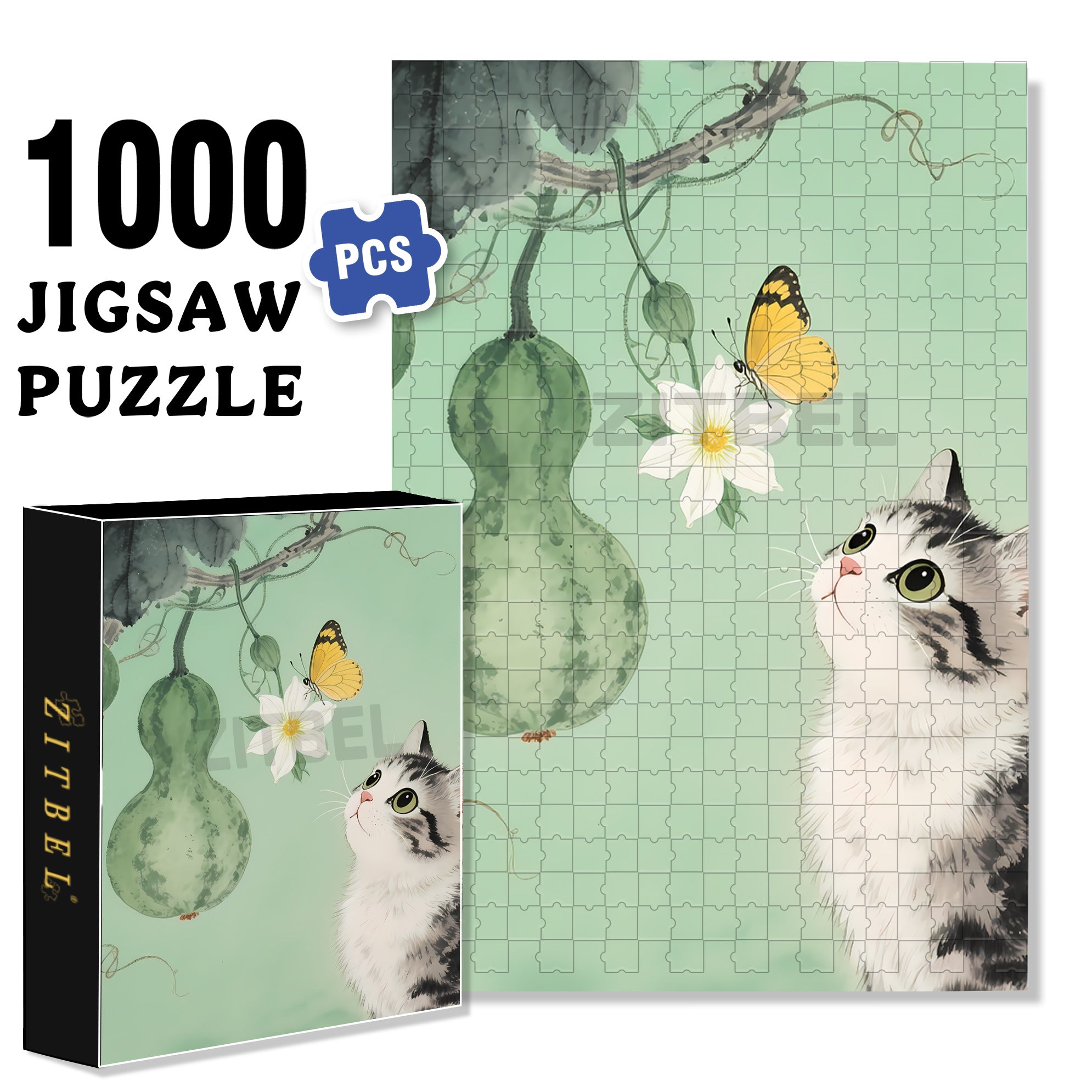 Gourd 500pcs/1000pcs Jigsaw Puzzle, Scratch-Resistant, Interactive Family Game & Brain-Boosting DIY Decor, Perfect for Halloween, Christmas & New Year Gifts, Family Puzzle Game