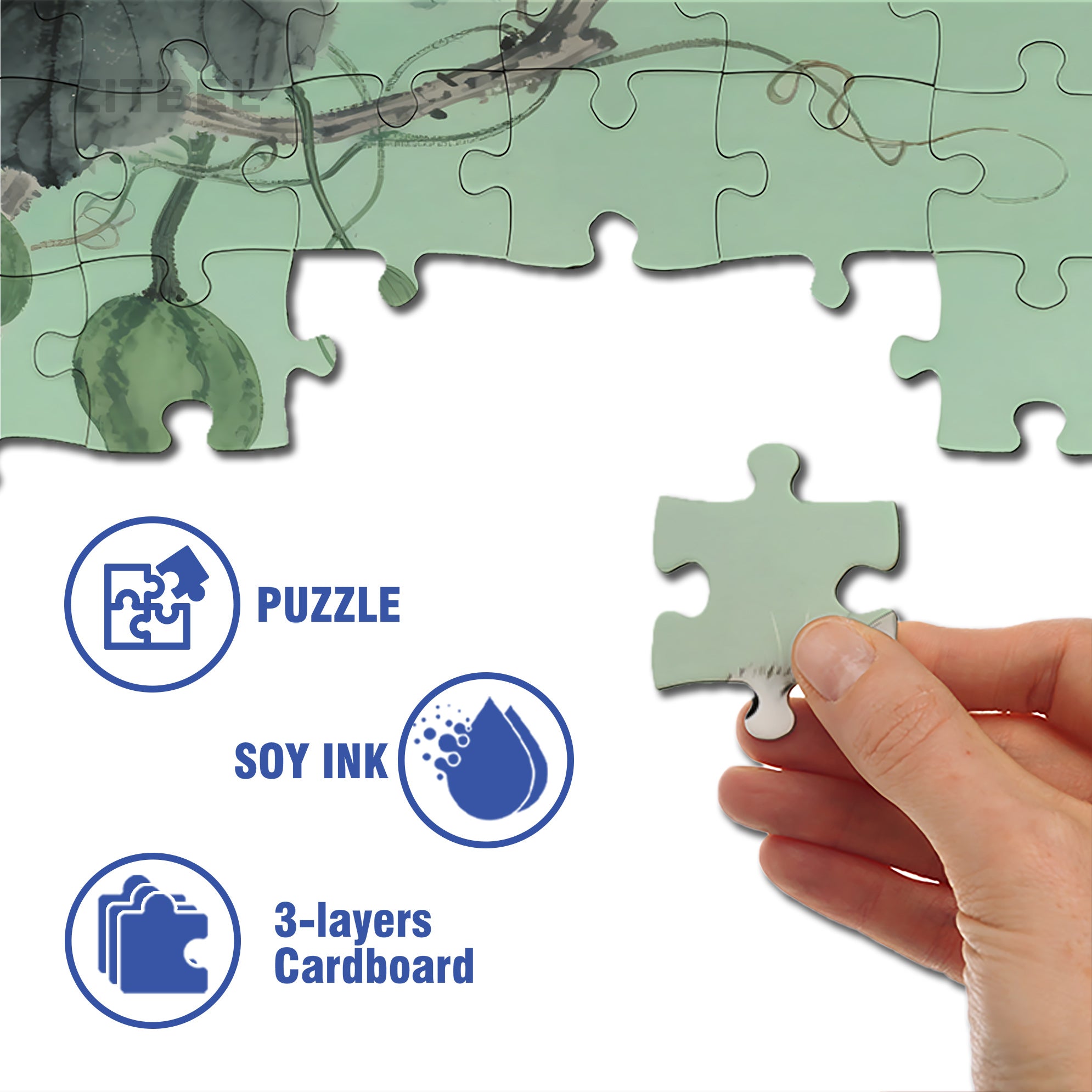 Gourd 500pcs/1000pcs Jigsaw Puzzle, Scratch-Resistant, Interactive Family Game & Brain-Boosting DIY Decor, Perfect for Halloween, Christmas & New Year Gifts, Family Puzzle Game