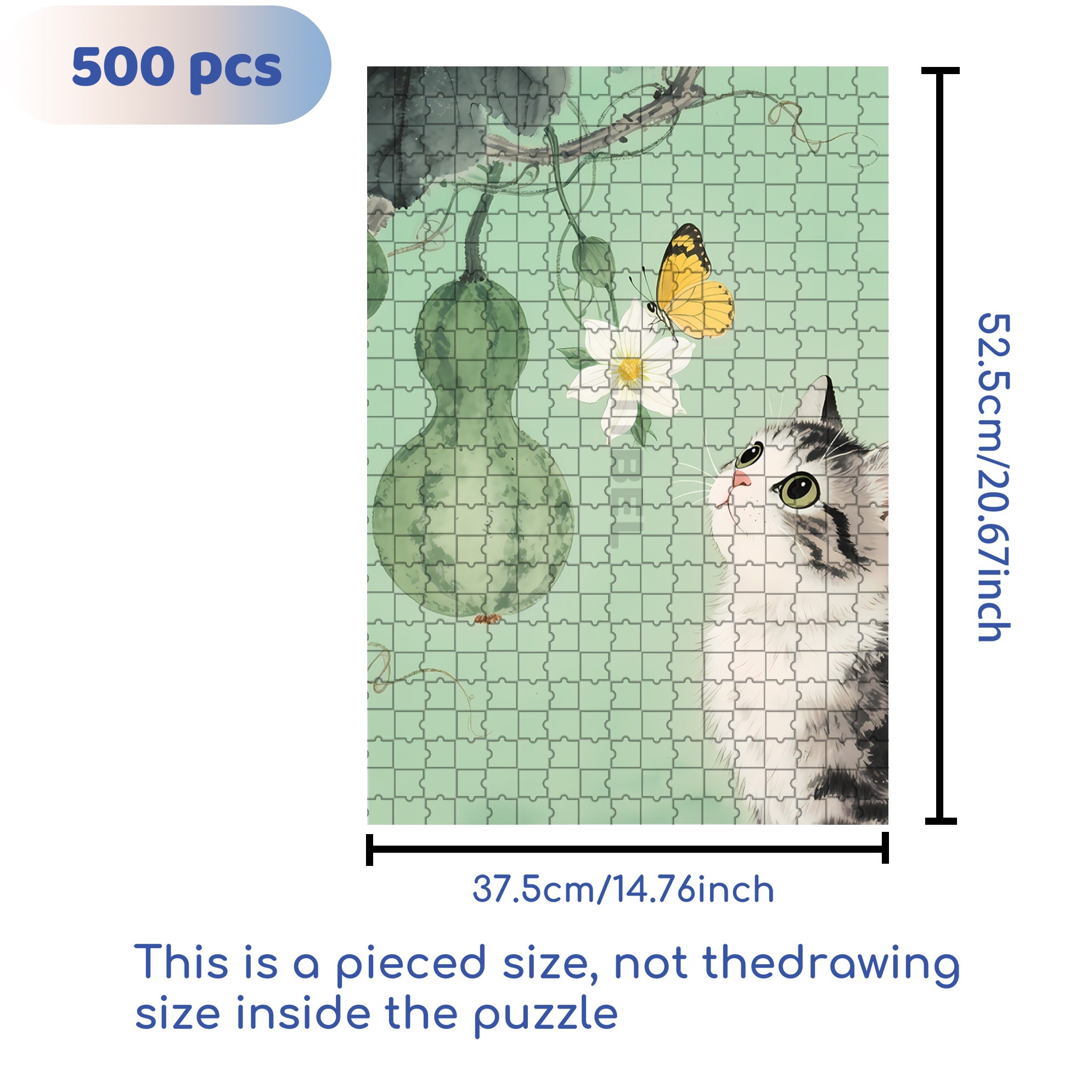 Gourd 500pcs/1000pcs Jigsaw Puzzle, Scratch-Resistant, Interactive Family Game & Brain-Boosting DIY Decor, Perfect for Halloween, Christmas & New Year Gifts, Family Puzzle Game