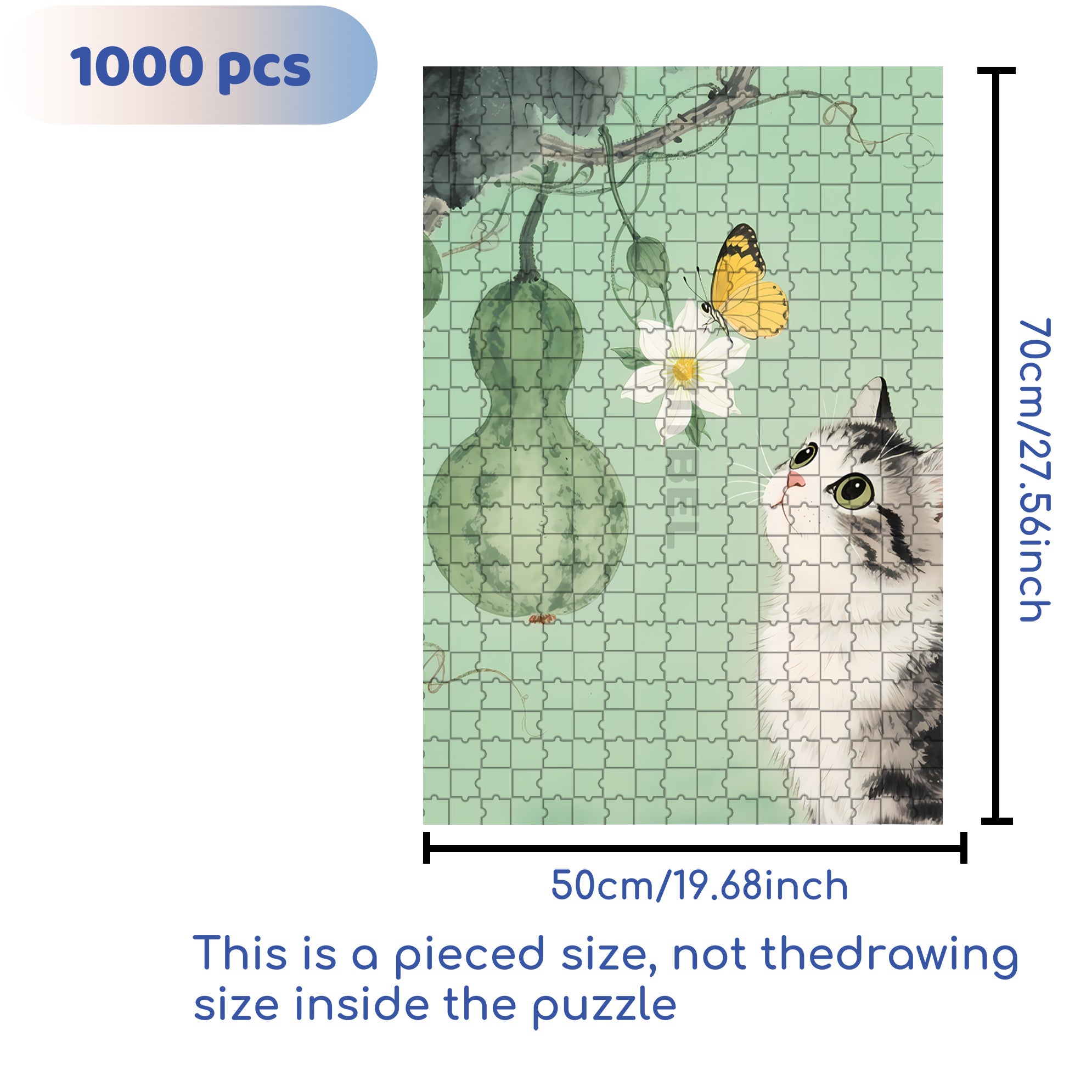 Gourd 500pcs/1000pcs Jigsaw Puzzle, Scratch-Resistant, Interactive Family Game & Brain-Boosting DIY Decor, Perfect for Halloween, Christmas & New Year Gifts, Family Puzzle Game