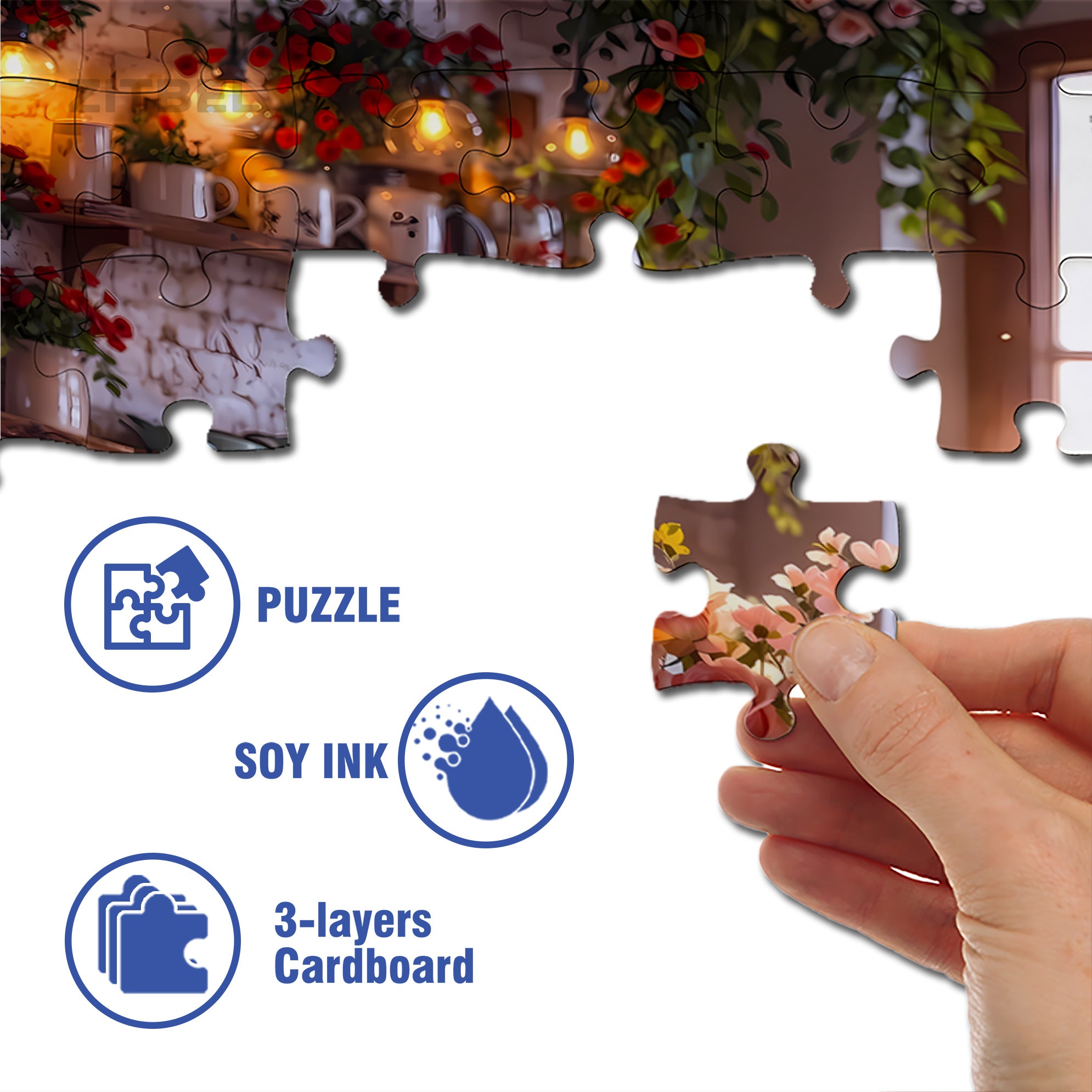 Grandma's Kitchen 500pcs/1000pcs Jigsaw Puzzle, Scratch-Resistant, Interactive Family Game & Brain-Boosting DIY Decor, Perfect for Halloween, Christmas & New Year Gifts, Family Puzzle Game