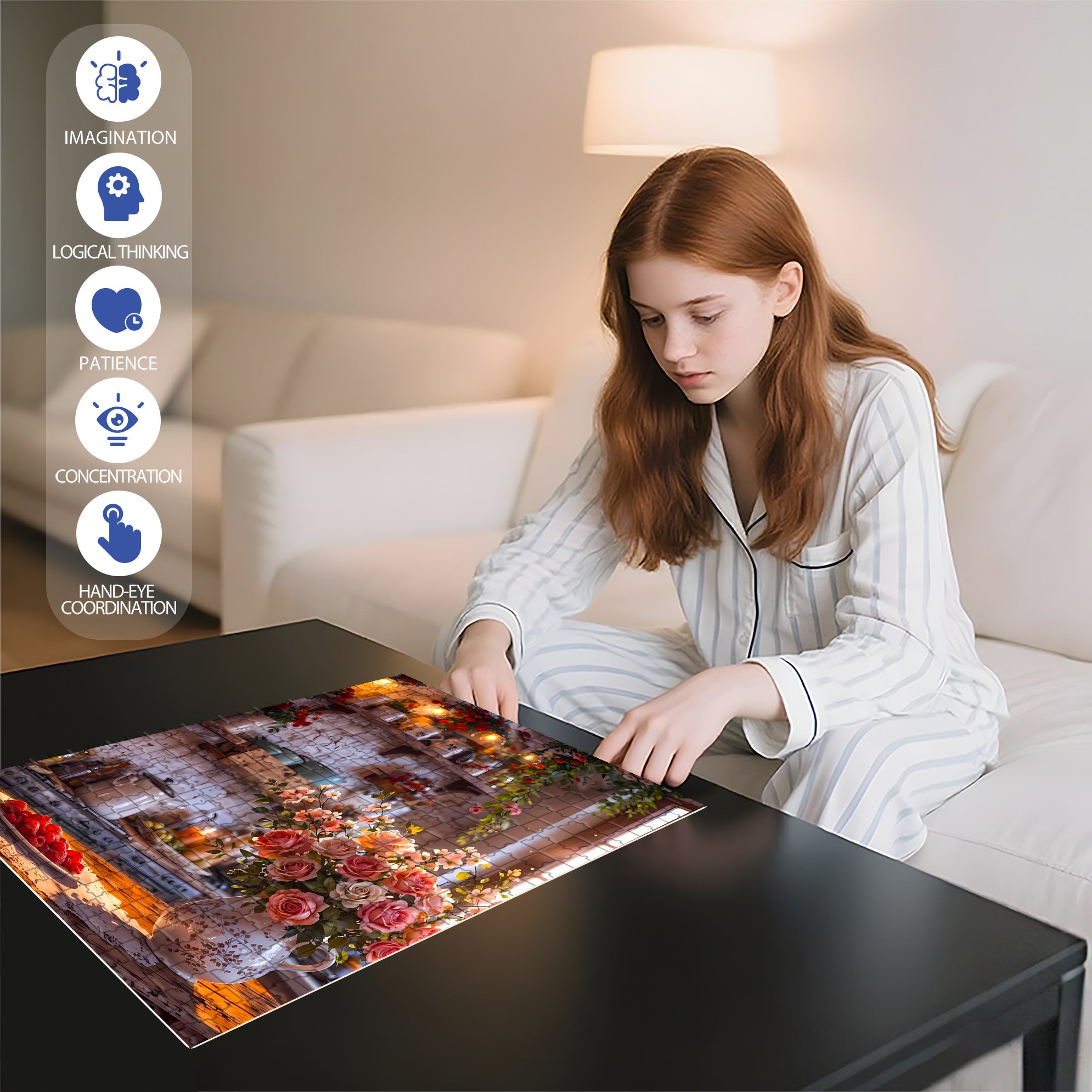 Grandma's Kitchen 500pcs/1000pcs Jigsaw Puzzle, Scratch-Resistant, Interactive Family Game & Brain-Boosting DIY Decor, Perfect for Halloween, Christmas & New Year Gifts, Family Puzzle Game