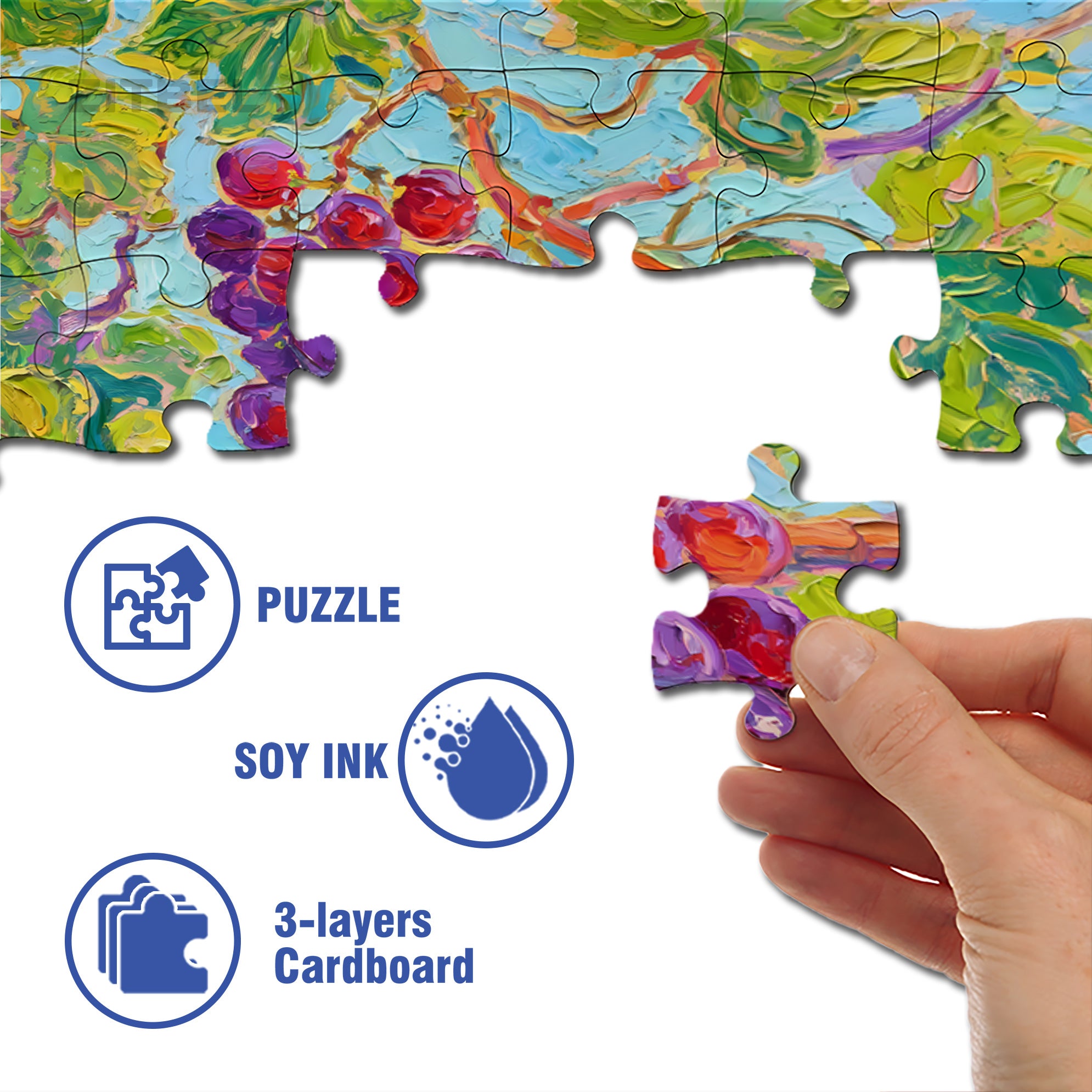 Grapevines 500pcs/1000pcs Jigsaw Puzzle, Scratch-Resistant, Interactive Family Game & Brain-Boosting DIY Decor, Perfect for Halloween, Christmas & New Year Gifts, Family Puzzle Game
