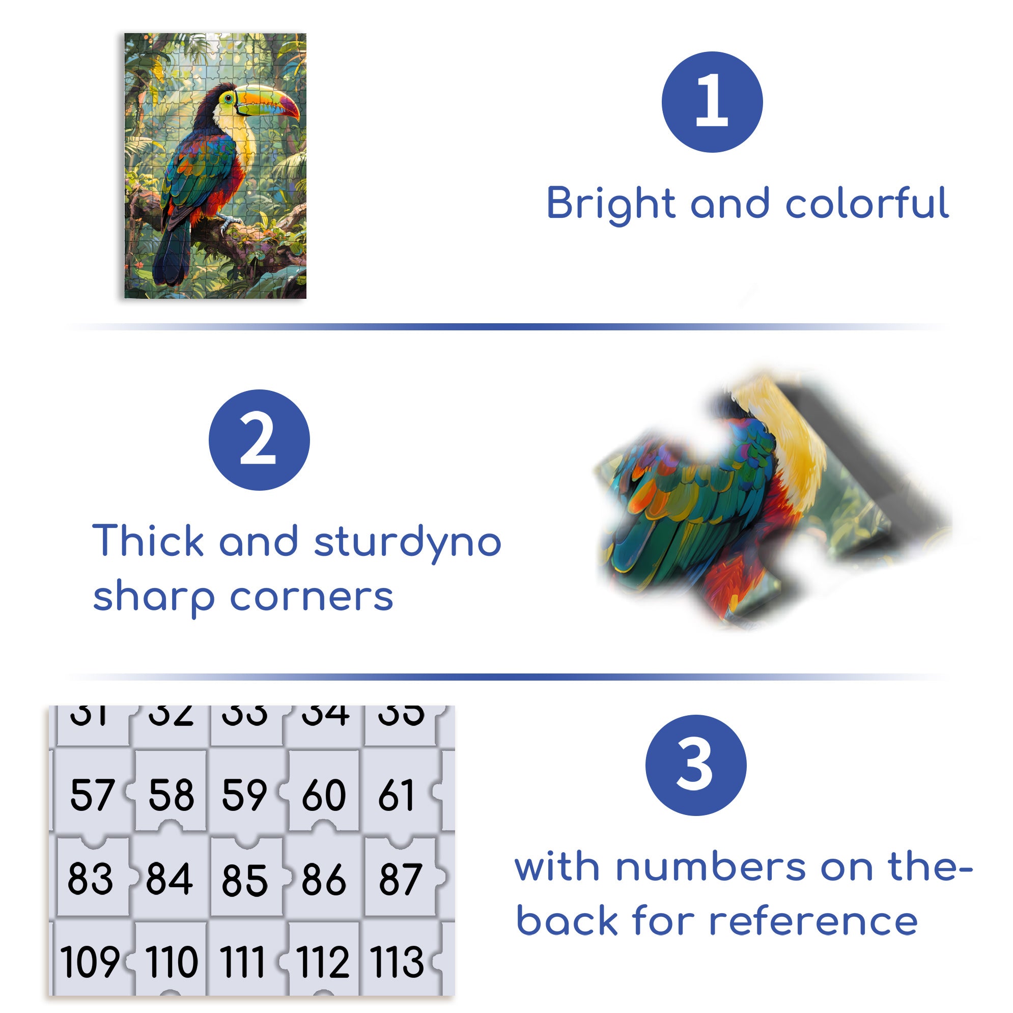 Hornbill 500pcs/1000pcs Jigsaw Puzzle, Scratch-Resistant, Interactive Family Game & Brain-Boosting DIY Decor, Perfect for Halloween, Christmas & New Year Gifts, Family Puzzle Game
