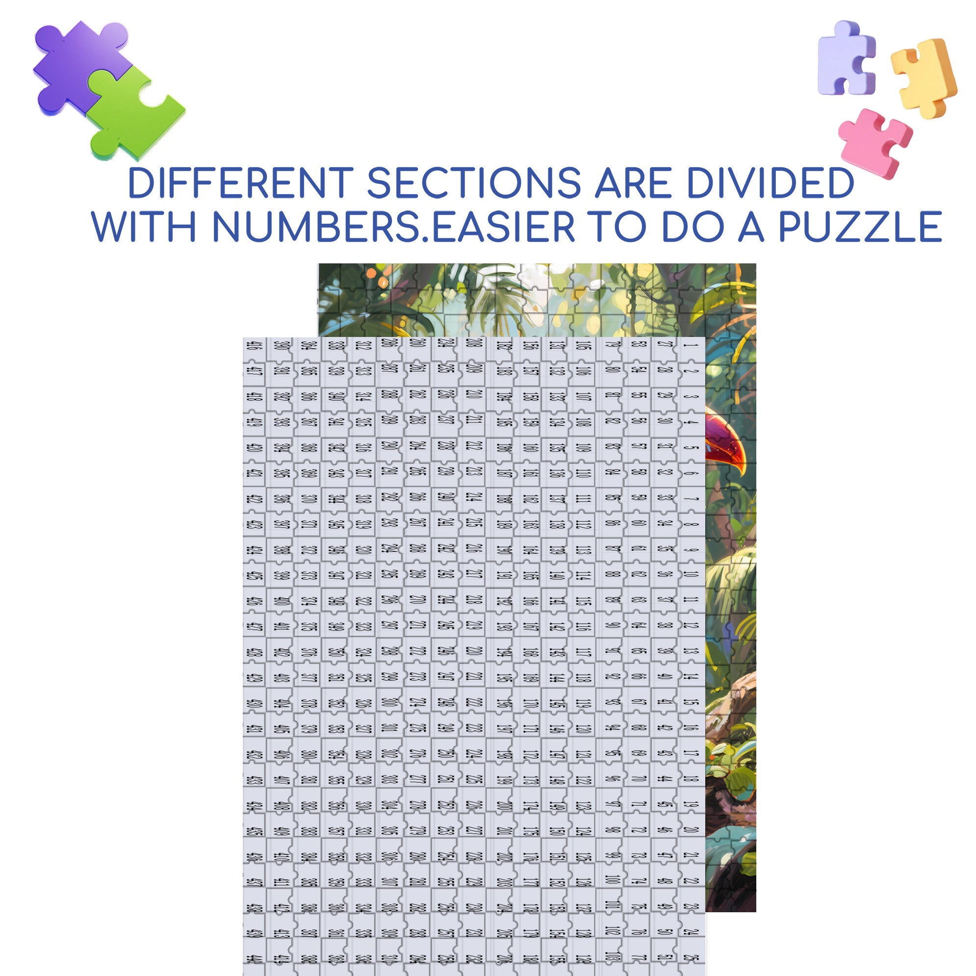 Hornbill 500pcs/1000pcs Jigsaw Puzzle, Scratch-Resistant, Interactive Family Game & Brain-Boosting DIY Decor, Perfect for Halloween, Christmas & New Year Gifts, Family Puzzle Game