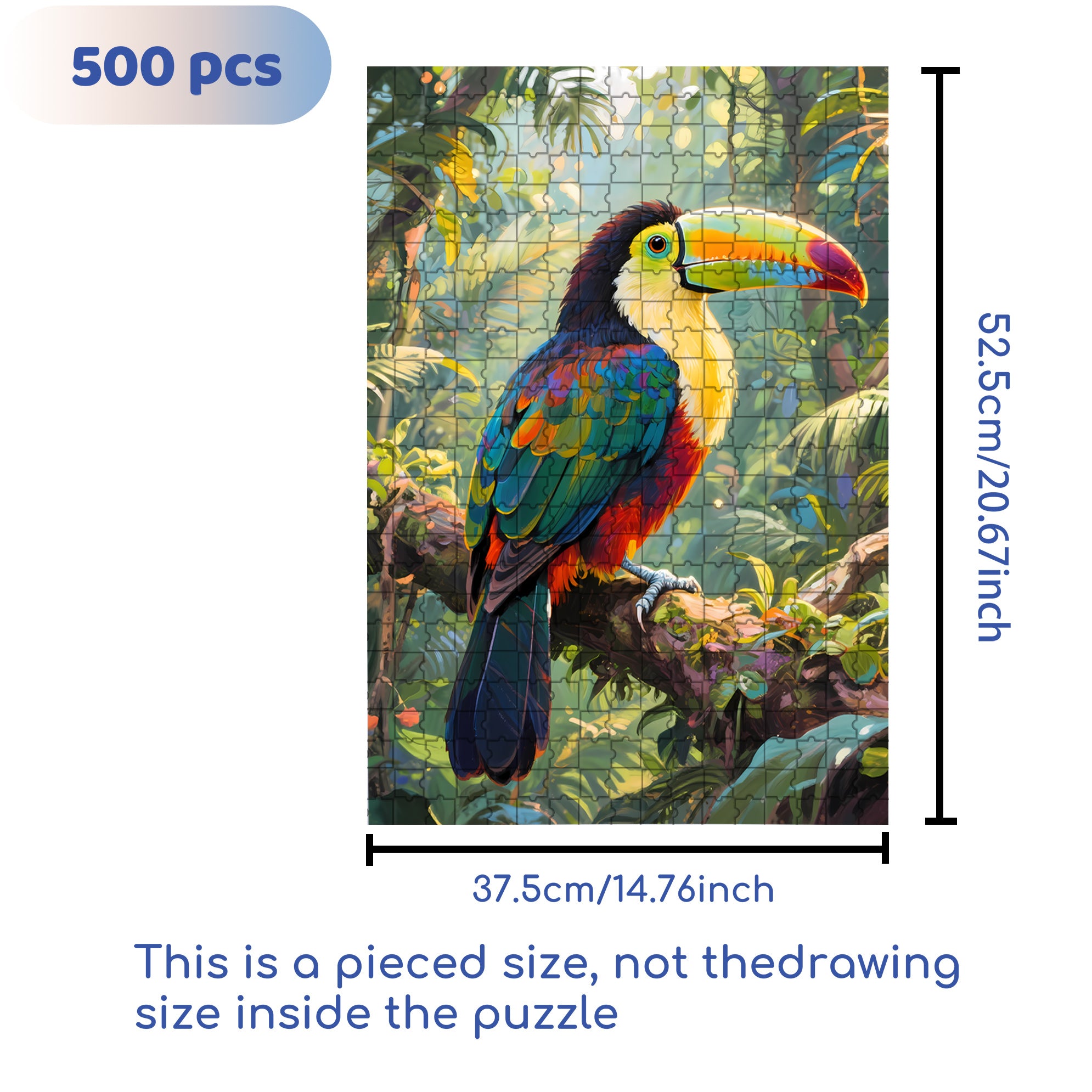 Hornbill 500pcs/1000pcs Jigsaw Puzzle, Scratch-Resistant, Interactive Family Game & Brain-Boosting DIY Decor, Perfect for Halloween, Christmas & New Year Gifts, Family Puzzle Game