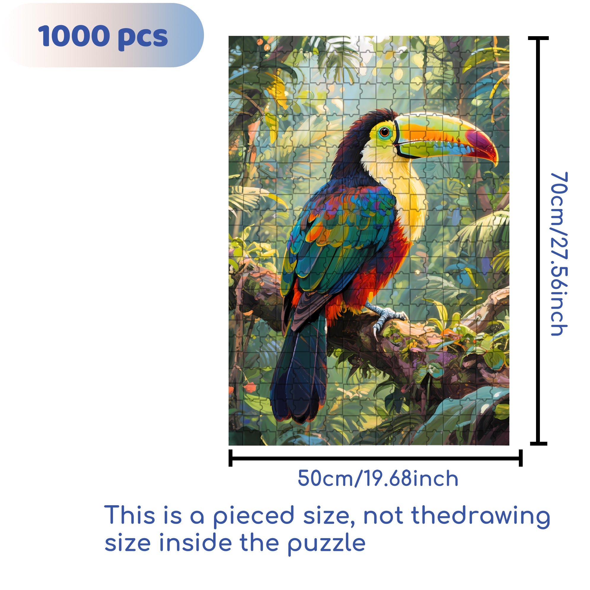 Hornbill 500pcs/1000pcs Jigsaw Puzzle, Scratch-Resistant, Interactive Family Game & Brain-Boosting DIY Decor, Perfect for Halloween, Christmas & New Year Gifts, Family Puzzle Game