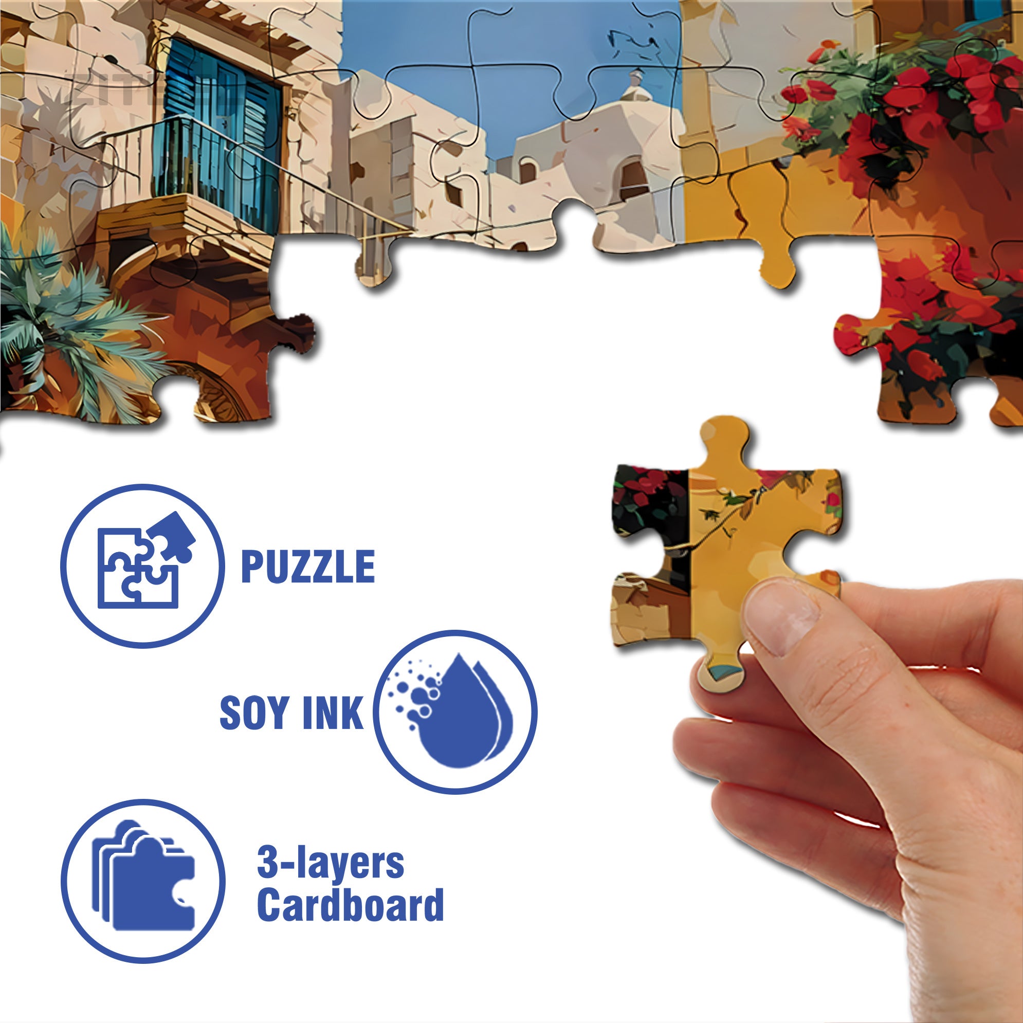 In Barcelona 500pcs/1000pcs Jigsaw Puzzle, Scratch-Resistant, Interactive Family Game & Brain-Boosting DIY Decor, Perfect for Halloween, Christmas & New Year Gifts, Family Puzzle Game