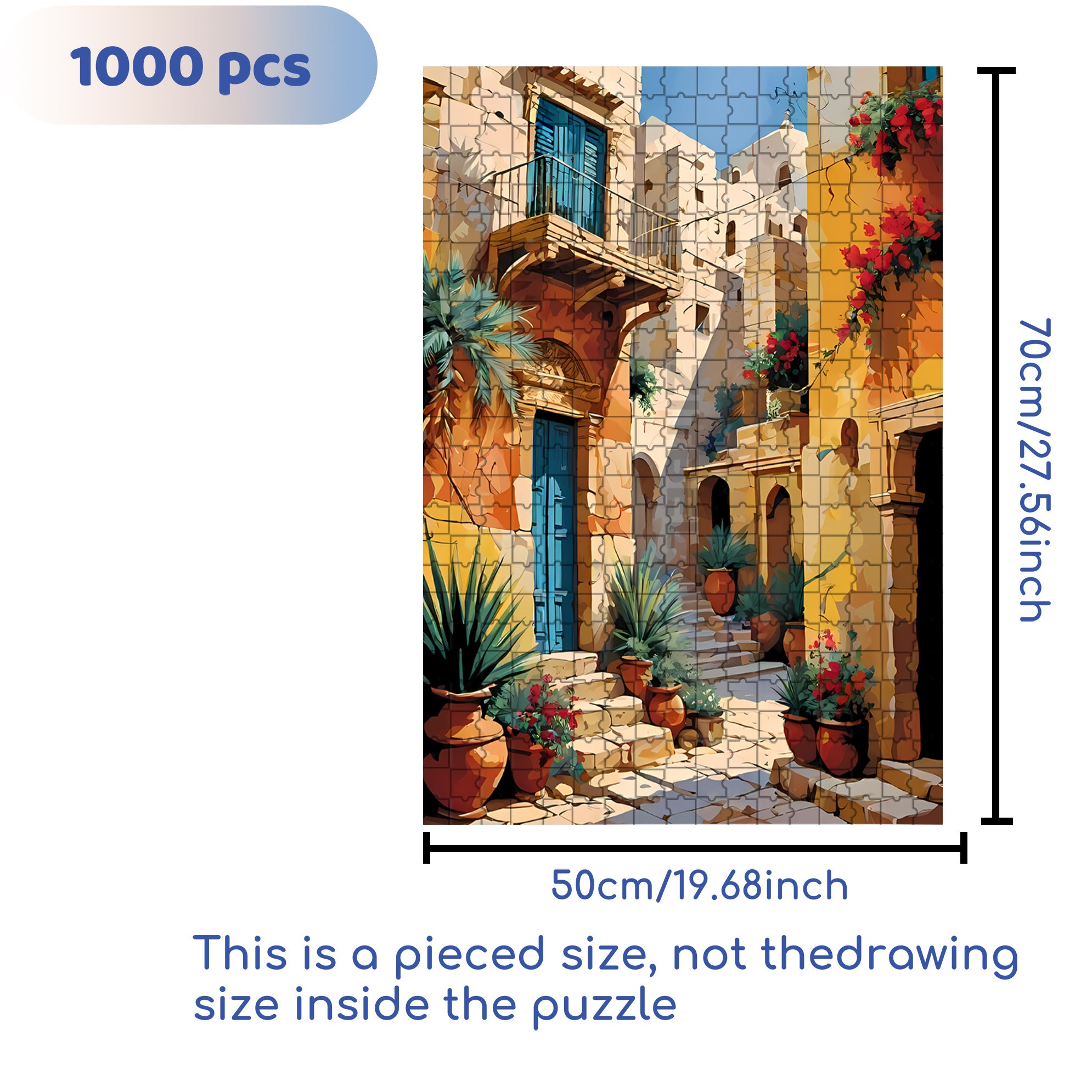 In Barcelona 500pcs/1000pcs Jigsaw Puzzle, Scratch-Resistant, Interactive Family Game & Brain-Boosting DIY Decor, Perfect for Halloween, Christmas & New Year Gifts, Family Puzzle Game