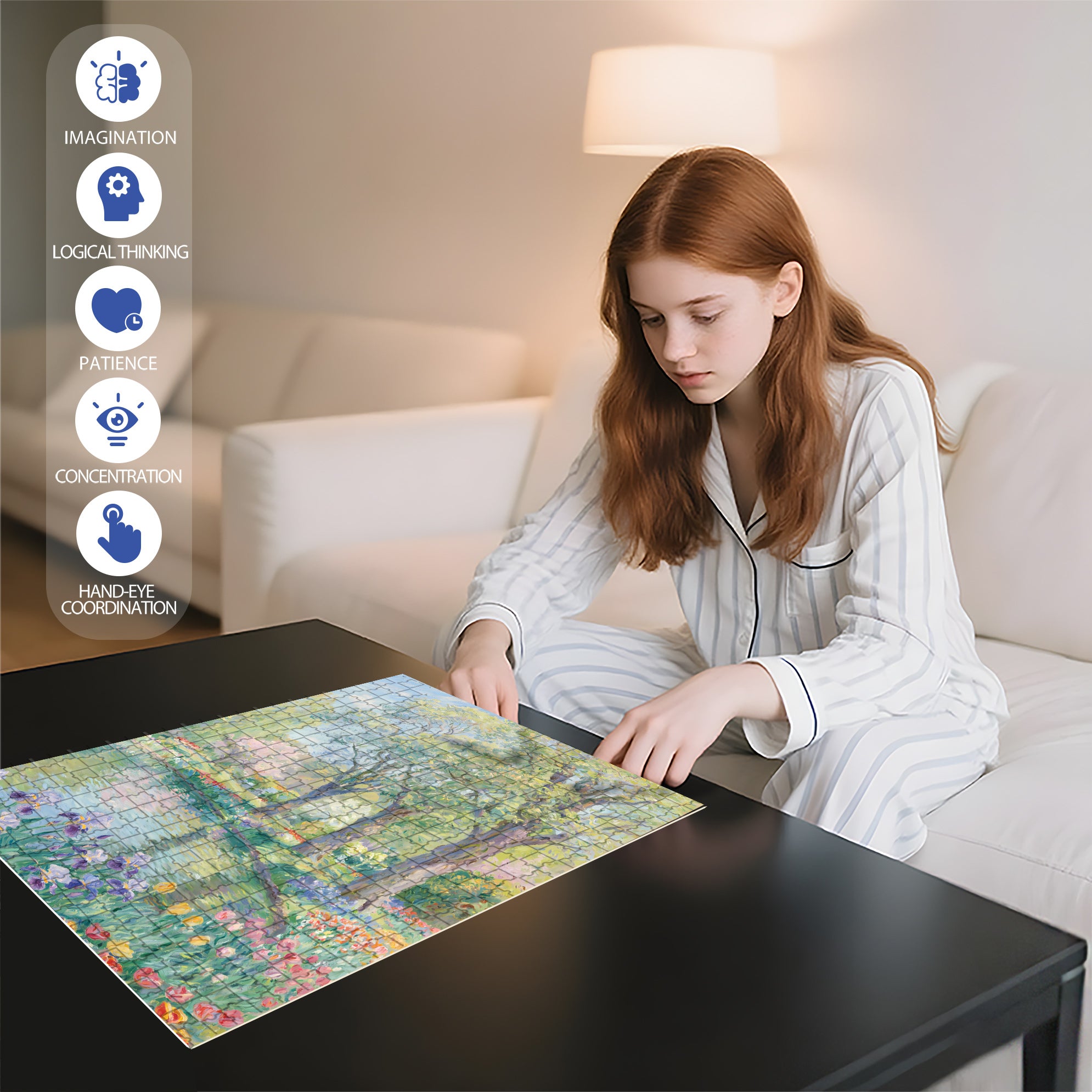 Intoxicative 500pcs/1000pcs Jigsaw Puzzle, Scratch-Resistant, Interactive Family Game & Brain-Boosting DIY Decor, Perfect for Halloween, Christmas & New Year Gifts, Family Puzzle Game