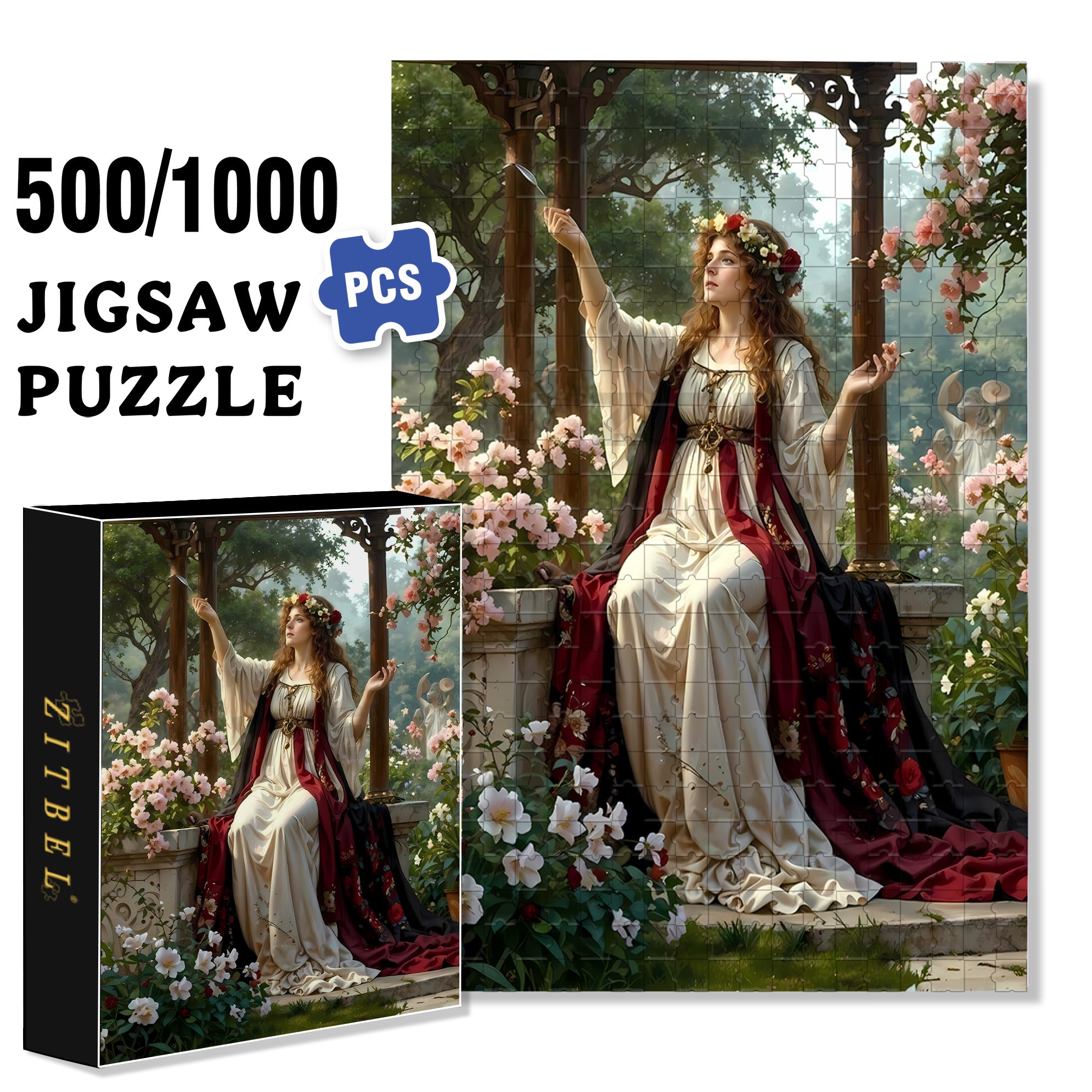 Let Go 500pcs/1000pcs Jigsaw Puzzle, Scratch-Resistant, Interactive Family Game & Brain-Boosting DIY Decor, Perfect for Halloween, Christmas & New Year Gifts, Family Puzzle Game