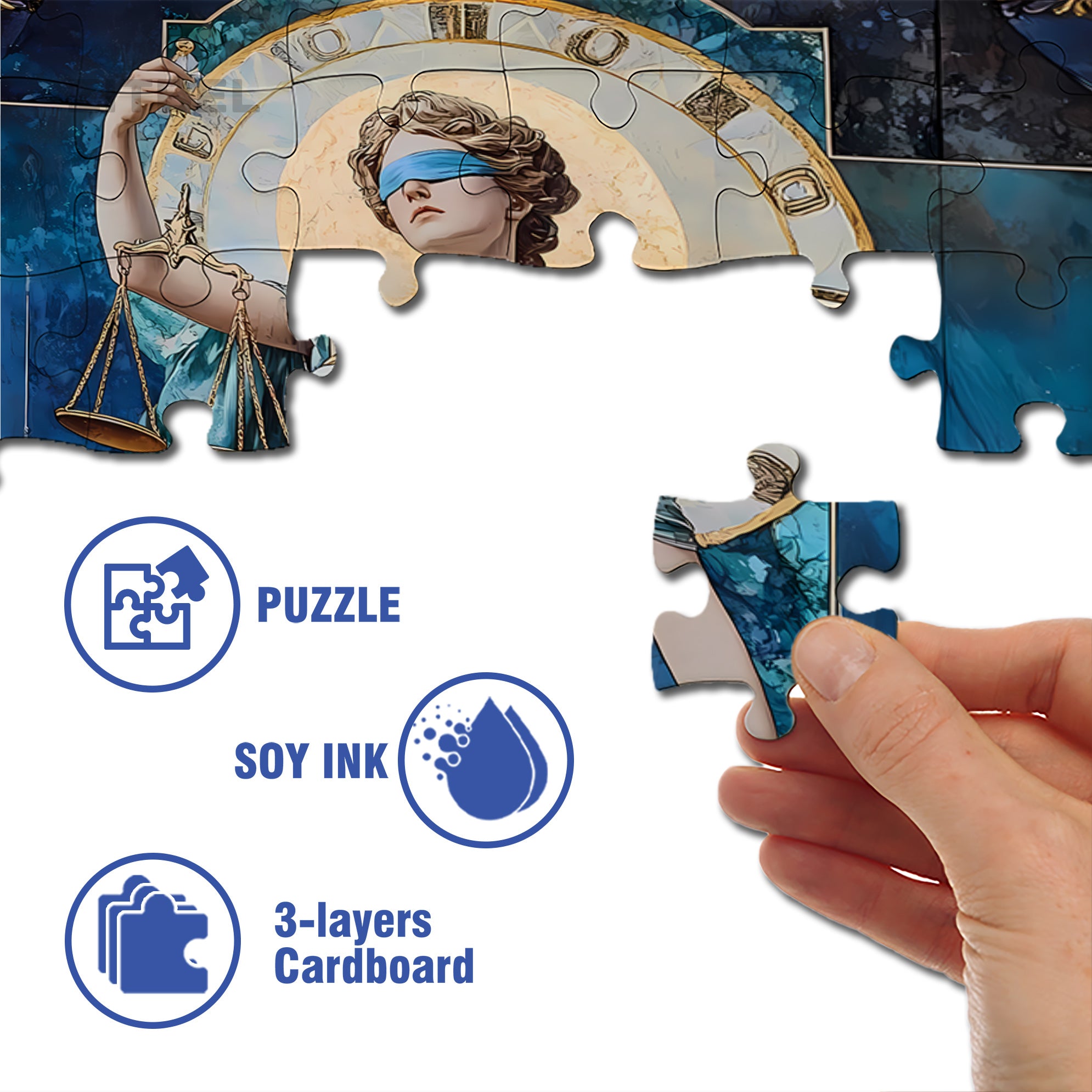 Libra 500pcs/1000pcs Jigsaw Puzzle, Scratch-Resistant, Interactive Family Game & Brain-Boosting DIY Decor, Perfect for Halloween, Christmas & New Year Gifts, Family Puzzle Game
