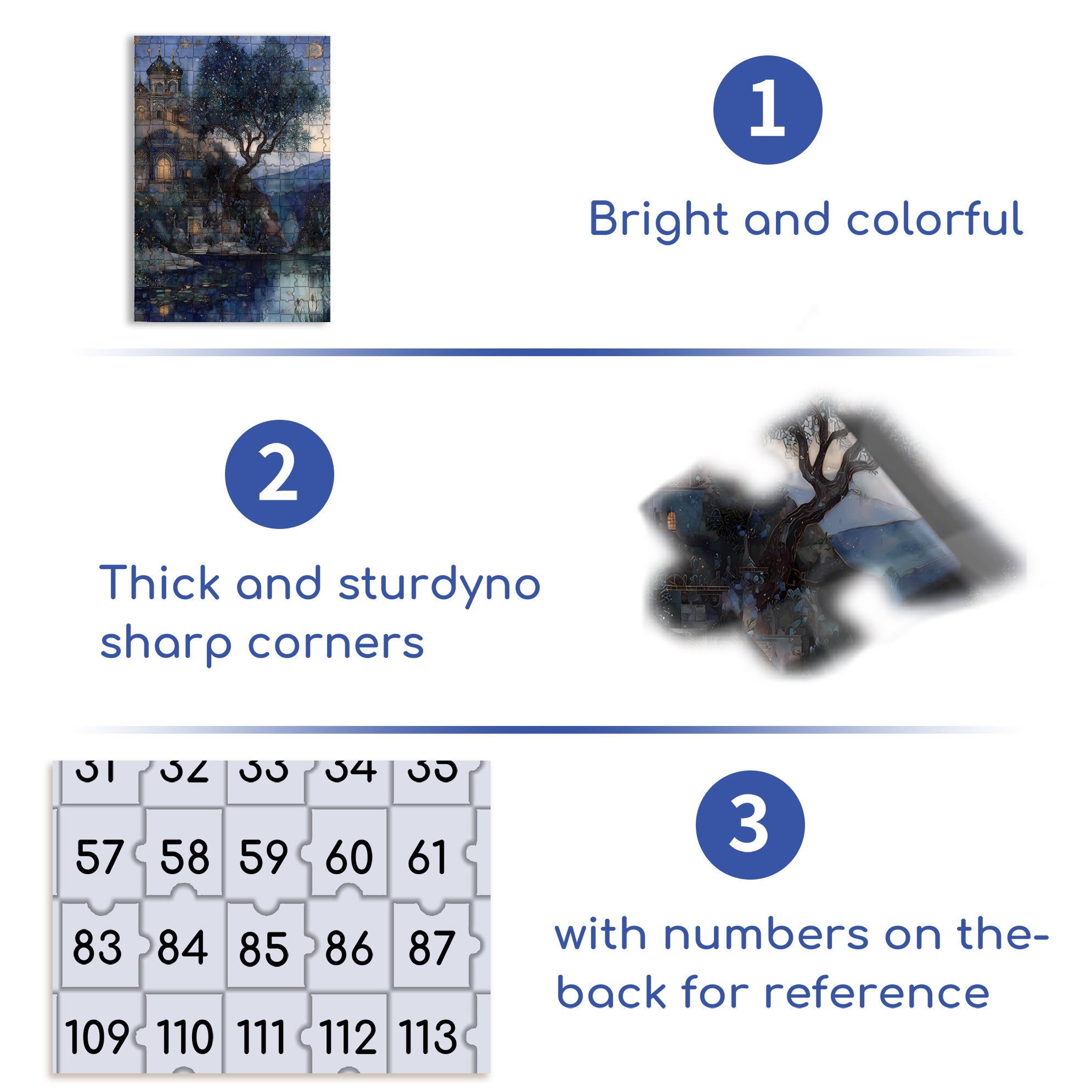 Moonlit Pond 500pcs/1000pcs Jigsaw Puzzle, Scratch-Resistant, Interactive Family Game & Brain-Boosting DIY Decor, Perfect for Halloween, Christmas & New Year Gifts, Family Puzzle Game