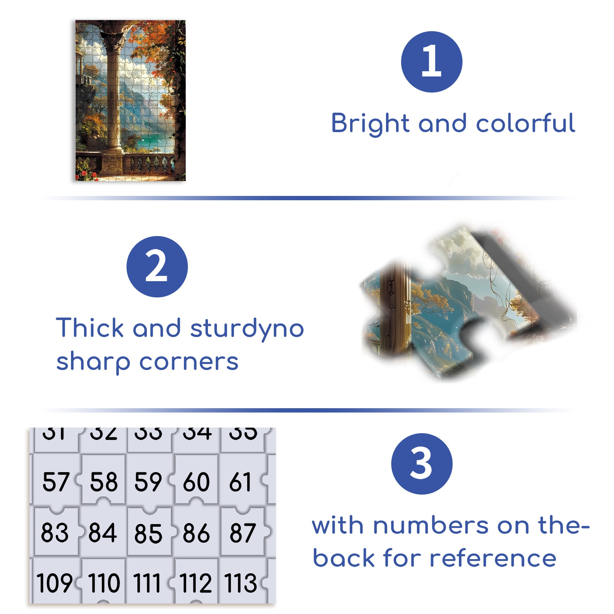 Overlooking 500pcs/1000pcs Jigsaw Puzzle, Scratch-Resistant, Interactive Family Game & Brain-Boosting DIY Decor, Perfect for Halloween, Christmas & New Year Gifts, Family Puzzle Game