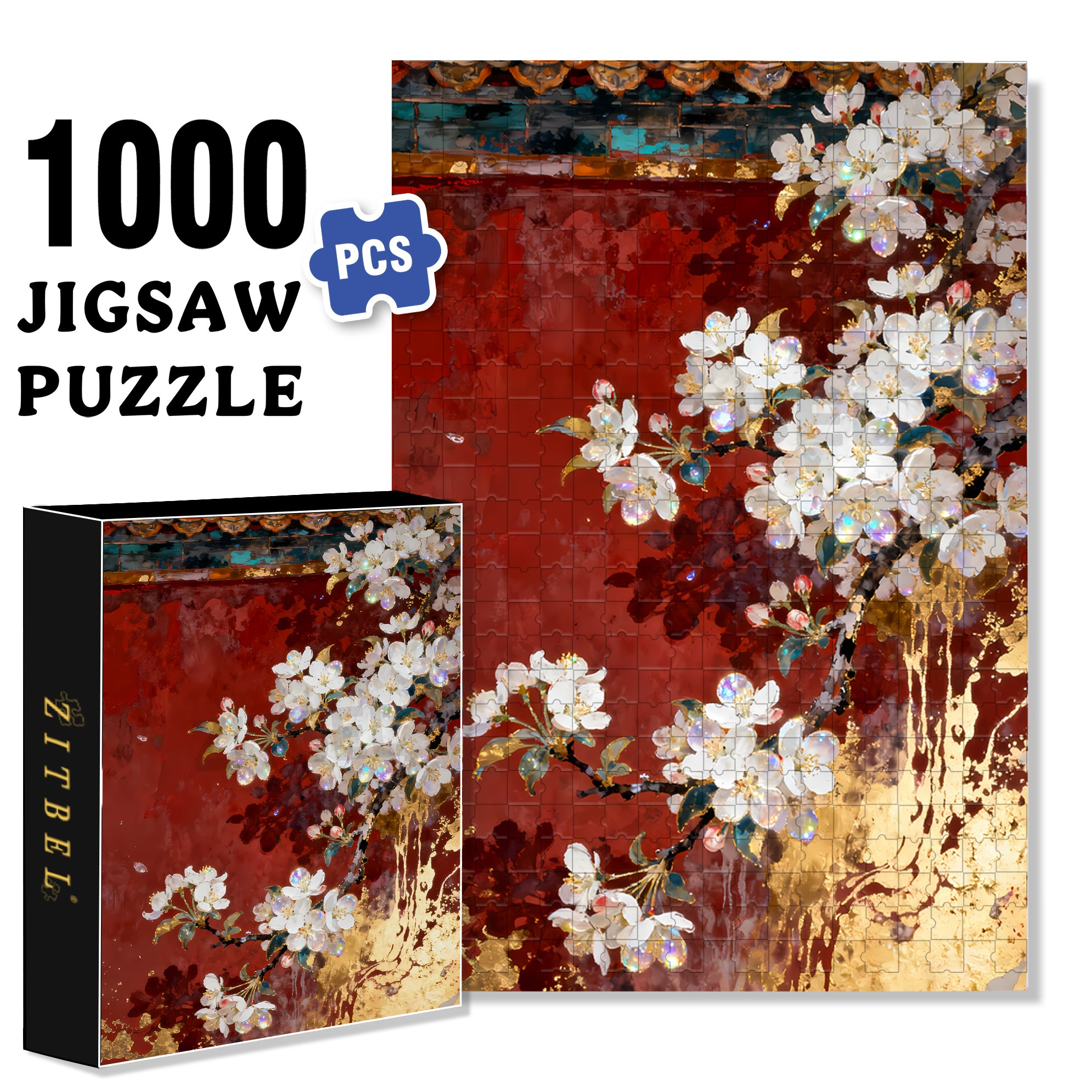Palace Walls 500pcs/1000pcs Jigsaw Puzzle, Scratch-Resistant, Interactive Family Game & Brain-Boosting DIY Decor, Perfect for Halloween, Christmas & New Year Gifts, Family Puzzle Game