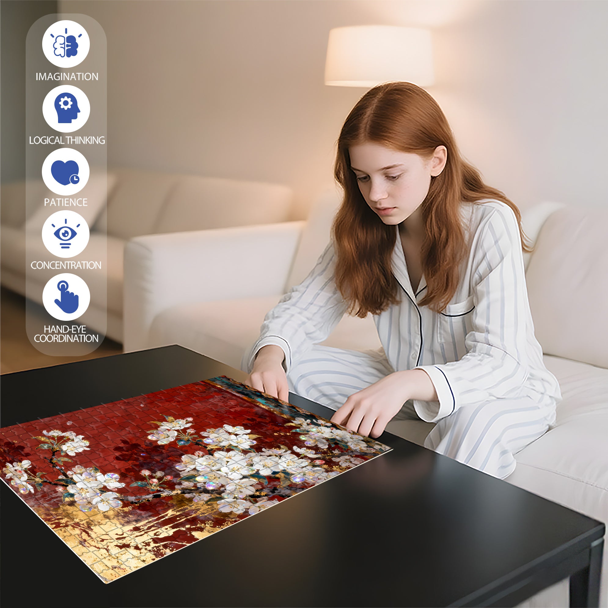 Palace Walls 500pcs/1000pcs Jigsaw Puzzle, Scratch-Resistant, Interactive Family Game & Brain-Boosting DIY Decor, Perfect for Halloween, Christmas & New Year Gifts, Family Puzzle Game