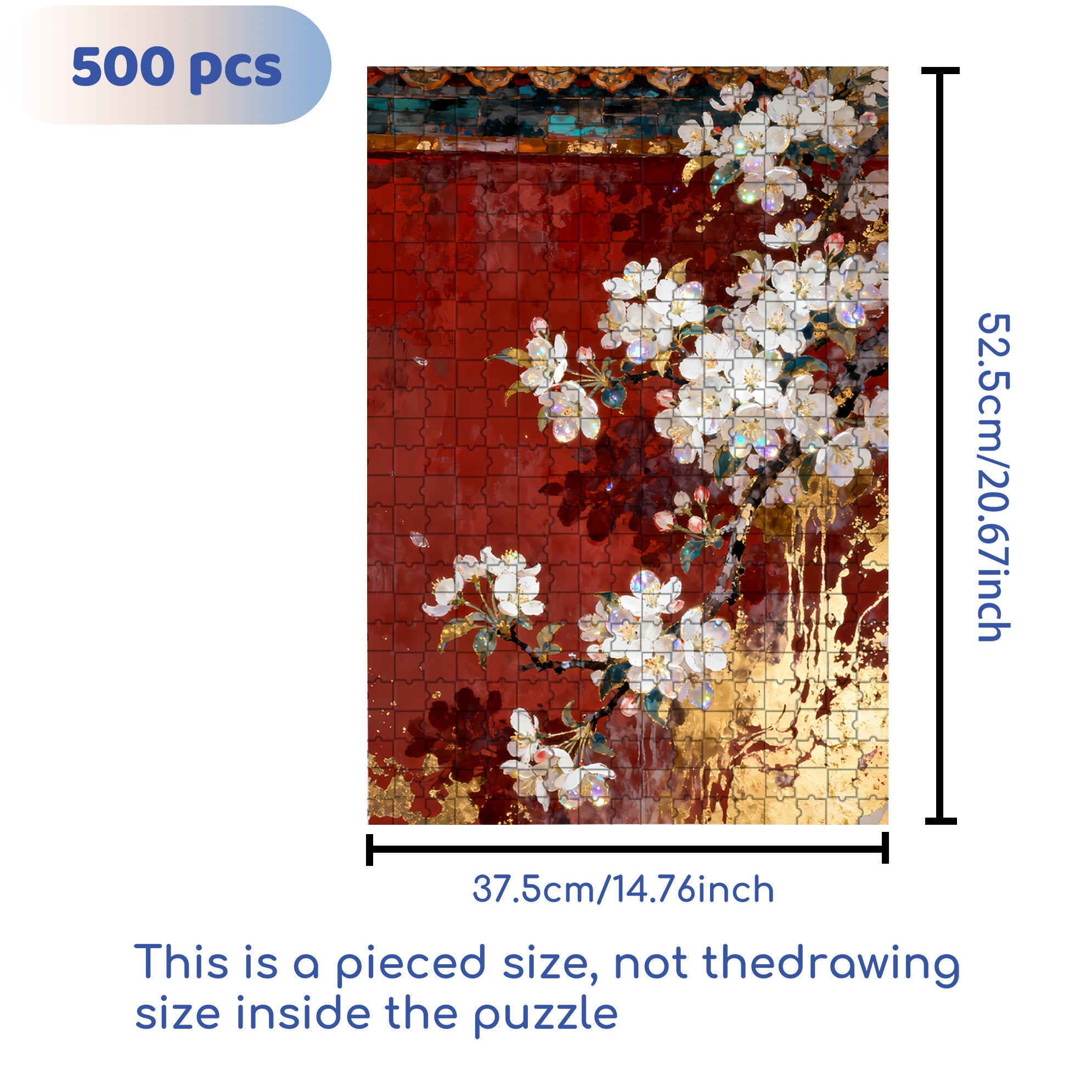Palace Walls 500pcs/1000pcs Jigsaw Puzzle, Scratch-Resistant, Interactive Family Game & Brain-Boosting DIY Decor, Perfect for Halloween, Christmas & New Year Gifts, Family Puzzle Game