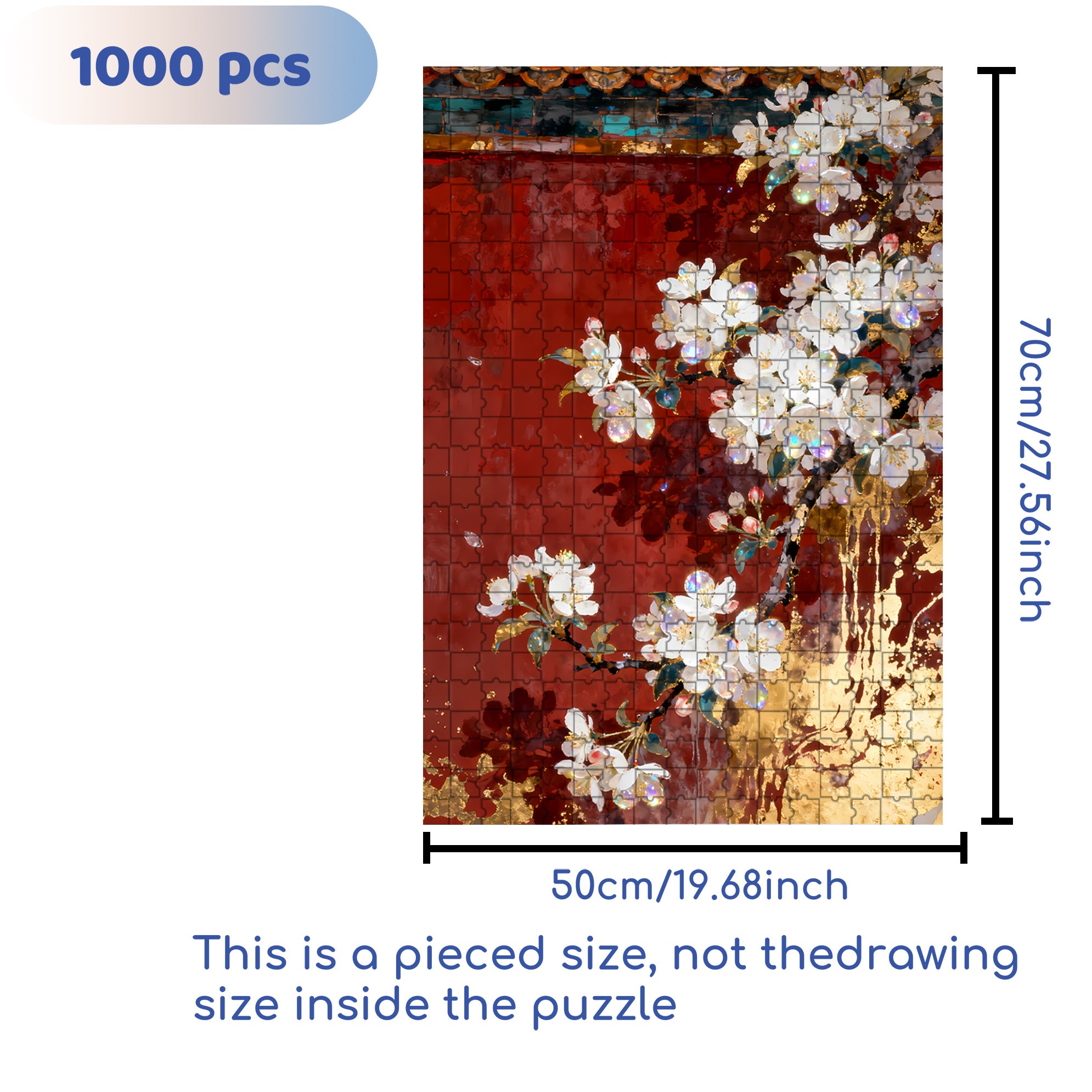 Palace Walls 500pcs/1000pcs Jigsaw Puzzle, Scratch-Resistant, Interactive Family Game & Brain-Boosting DIY Decor, Perfect for Halloween, Christmas & New Year Gifts, Family Puzzle Game