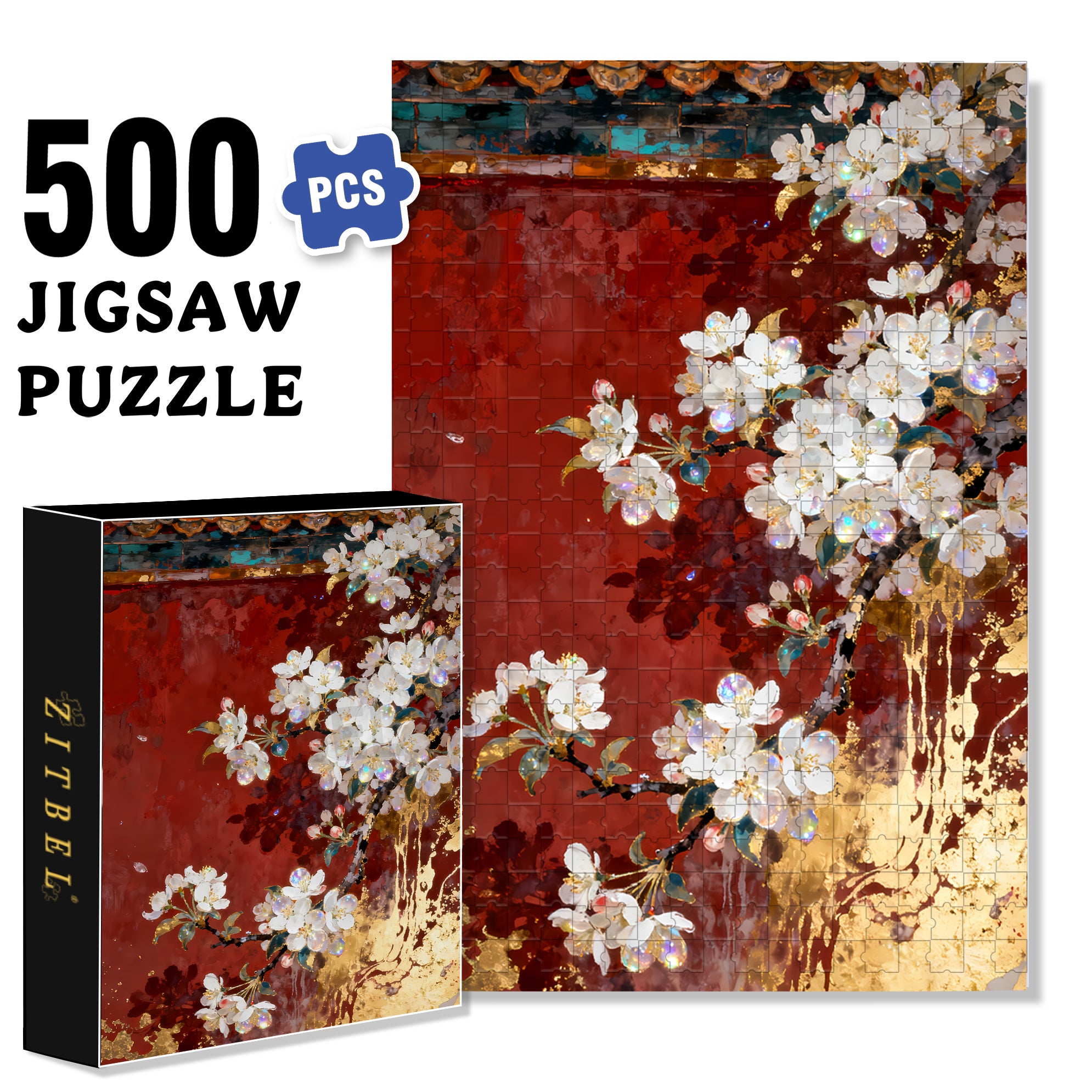 Palace Walls 500pcs/1000pcs Jigsaw Puzzle, Scratch-Resistant, Interactive Family Game & Brain-Boosting DIY Decor, Perfect for Halloween, Christmas & New Year Gifts, Family Puzzle Game