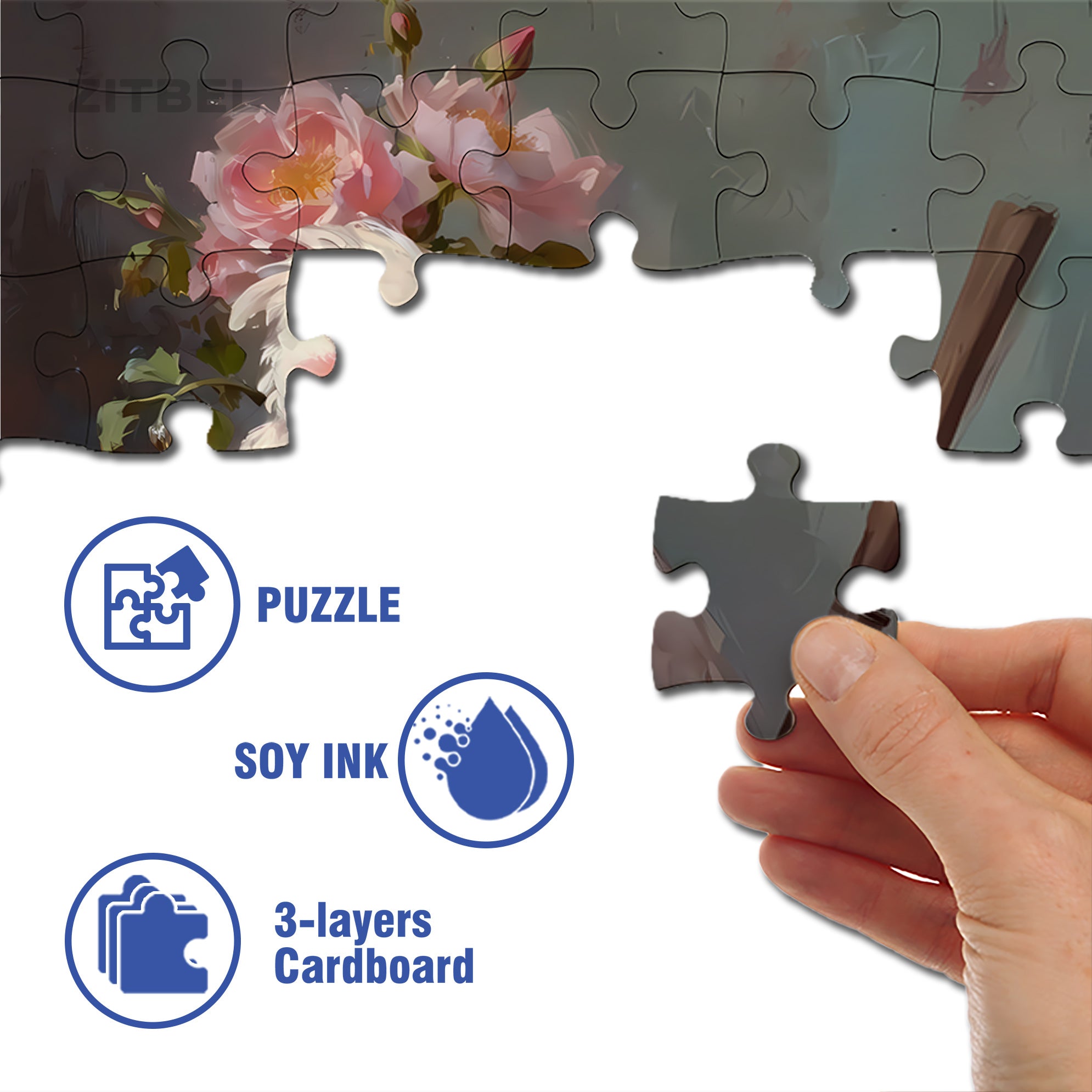 Parrot and Grape 500pcs/1000pcs Jigsaw Puzzle, Scratch-Resistant, Interactive Family Game & Brain-Boosting DIY Decor, Perfect for Halloween, Christmas & New Year Gifts, Family Puzzle Game