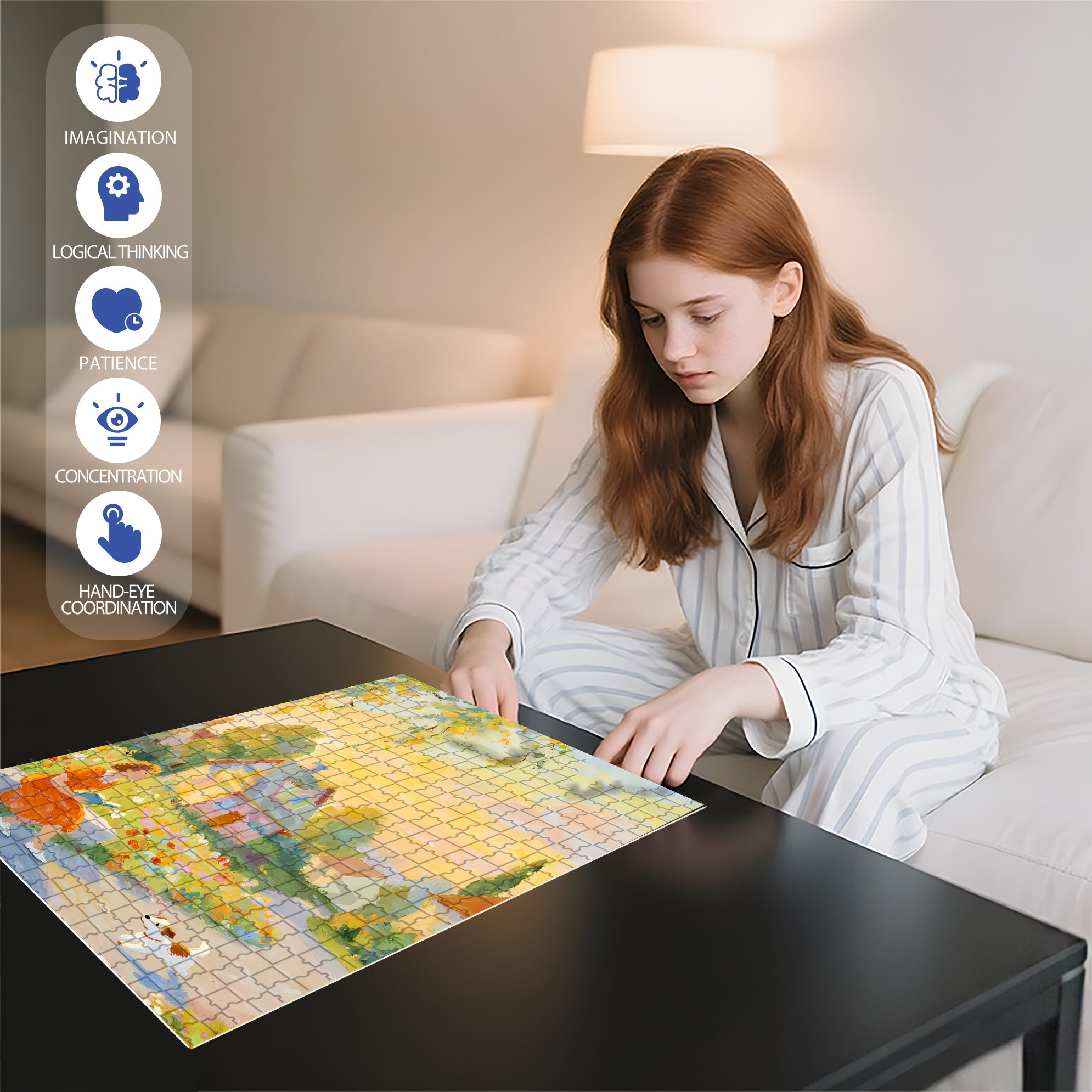 Quiet Suburbs 500pcs/1000pcs Jigsaw Puzzle, Scratch-Resistant, Interactive Family Game & Brain-Boosting DIY Decor, Perfect for Halloween, Christmas & New Year Gifts, Family Puzzle Game