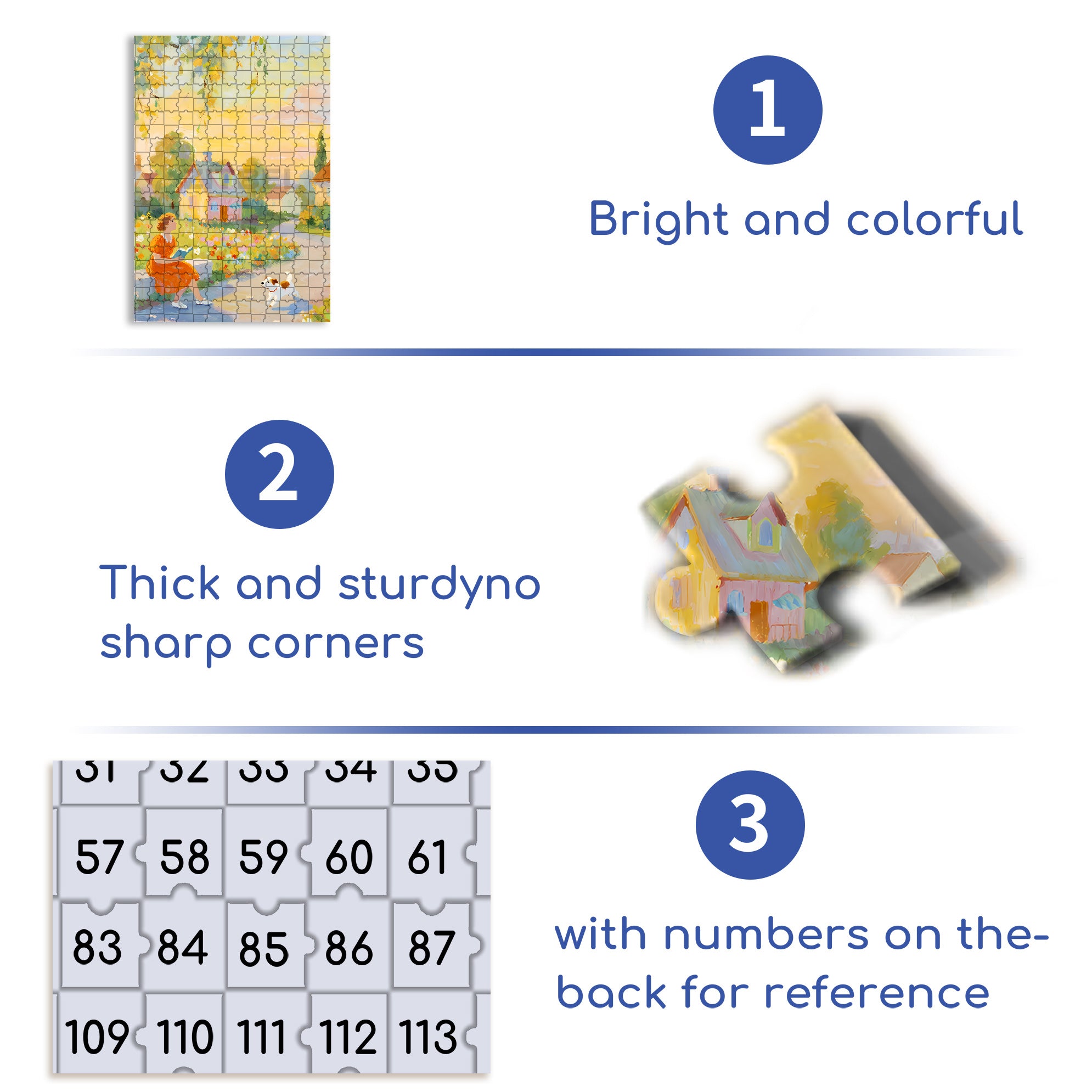 Quiet Suburbs 500pcs/1000pcs Jigsaw Puzzle, Scratch-Resistant, Interactive Family Game & Brain-Boosting DIY Decor, Perfect for Halloween, Christmas & New Year Gifts, Family Puzzle Game