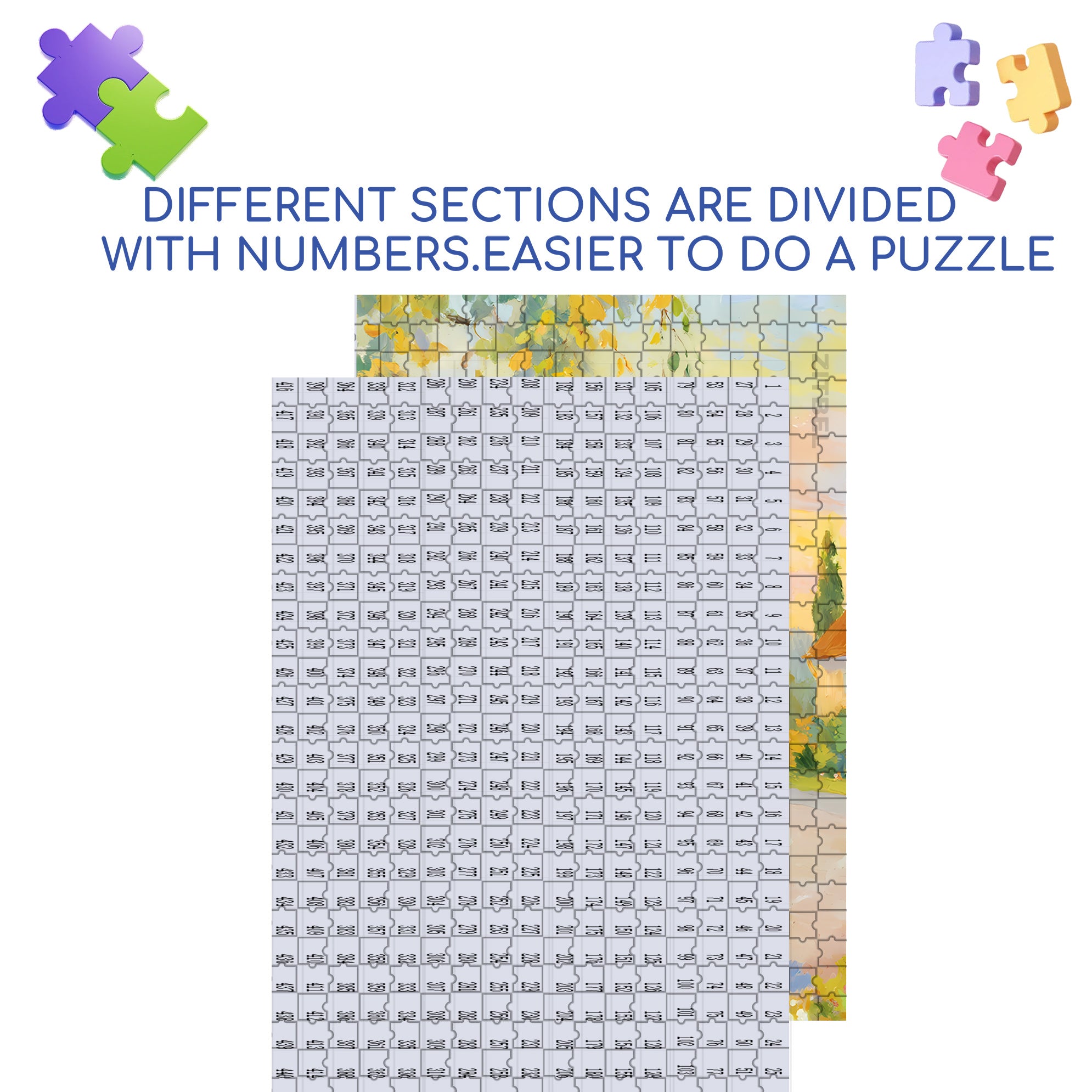 Quiet Suburbs 500pcs/1000pcs Jigsaw Puzzle, Scratch-Resistant, Interactive Family Game & Brain-Boosting DIY Decor, Perfect for Halloween, Christmas & New Year Gifts, Family Puzzle Game