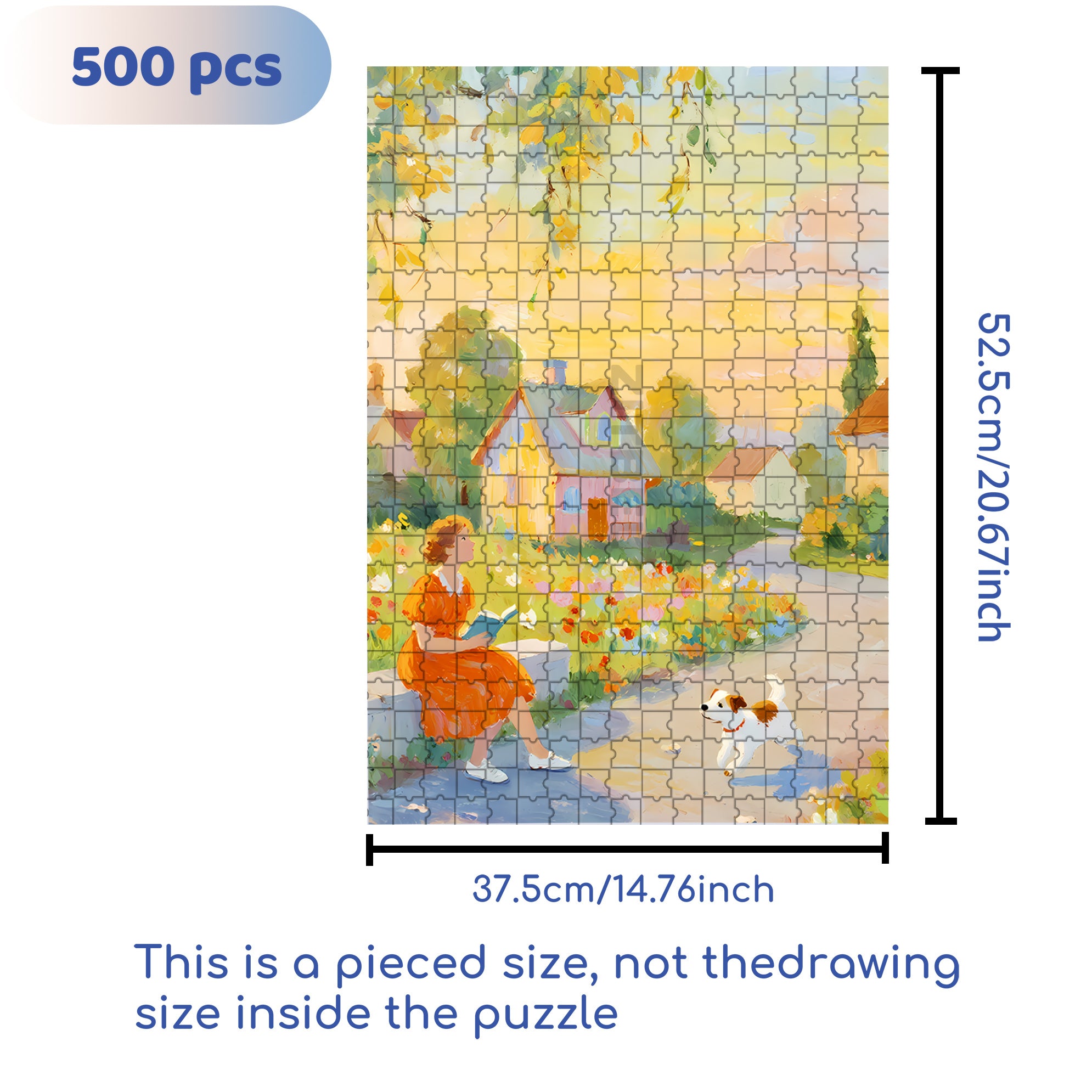 Quiet Suburbs 500pcs/1000pcs Jigsaw Puzzle, Scratch-Resistant, Interactive Family Game & Brain-Boosting DIY Decor, Perfect for Halloween, Christmas & New Year Gifts, Family Puzzle Game