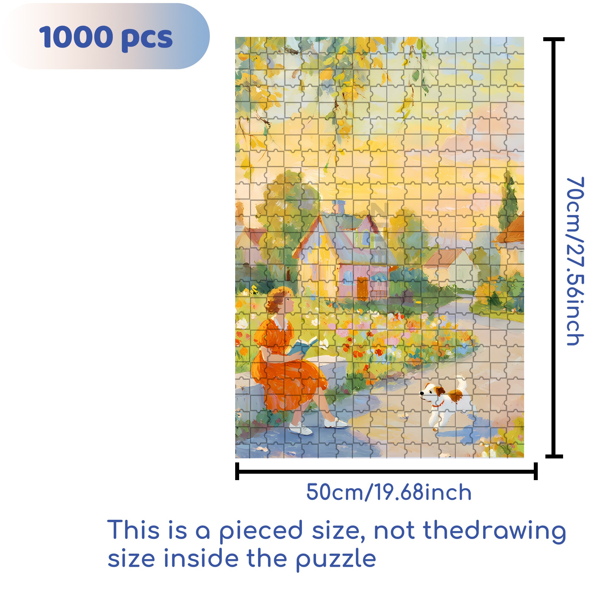 Quiet Suburbs 500pcs/1000pcs Jigsaw Puzzle, Scratch-Resistant, Interactive Family Game & Brain-Boosting DIY Decor, Perfect for Halloween, Christmas & New Year Gifts, Family Puzzle Game