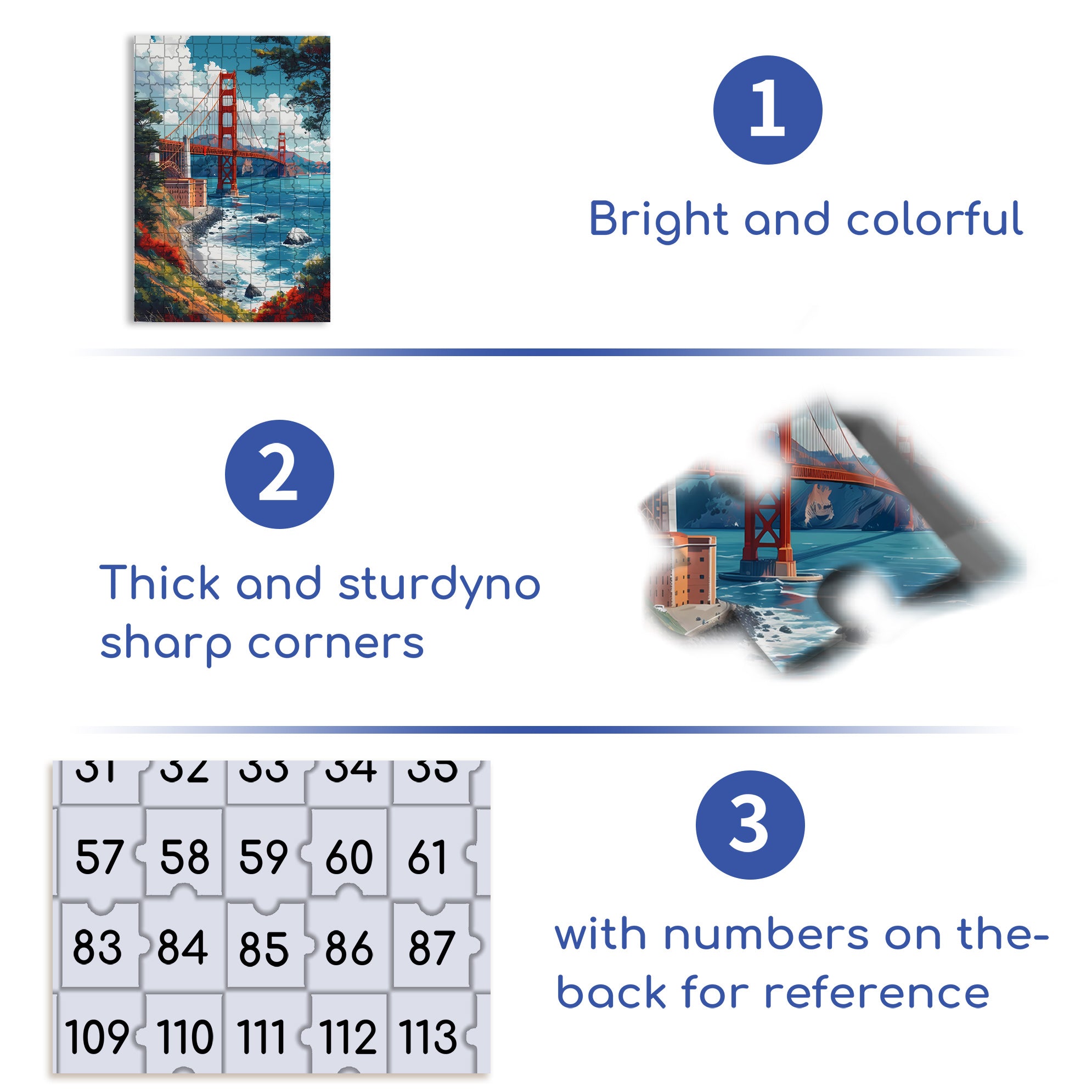 San Francisco 500pcs/1000pcs Jigsaw Puzzle, Scratch-Resistant, Interactive Family Game & Brain-Boosting DIY Decor, Perfect for Halloween, Christmas & New Year Gifts, Family Puzzle Game