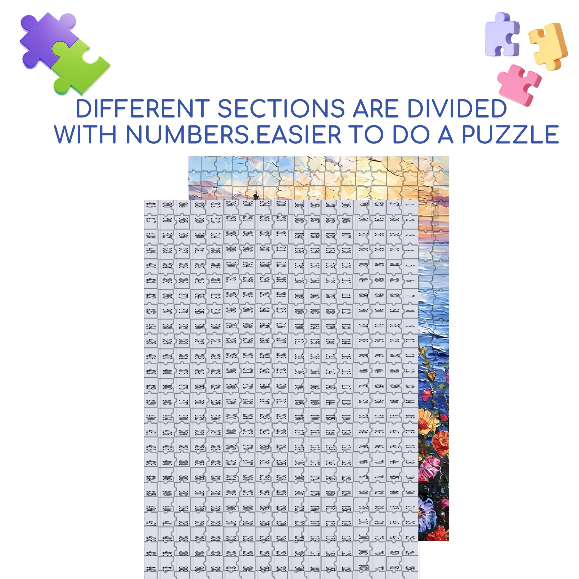 Seascape 500pcs/1000pcs Jigsaw Puzzle, Scratch-Resistant, Interactive Family Game & Brain-Boosting DIY Decor, Perfect for Halloween, Christmas & New Year Gifts, Family Puzzle Game