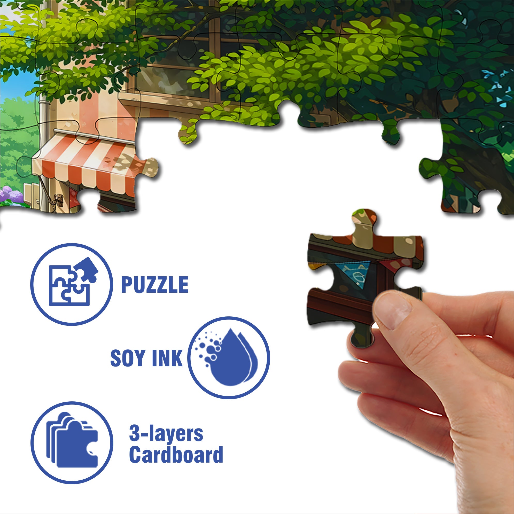 Snack Shop 500pcs/1000pcs Jigsaw Puzzle, Scratch-Resistant, Interactive Family Game & Brain-Boosting DIY Decor, Perfect for Halloween, Christmas & New Year Gifts, Family Puzzle Game