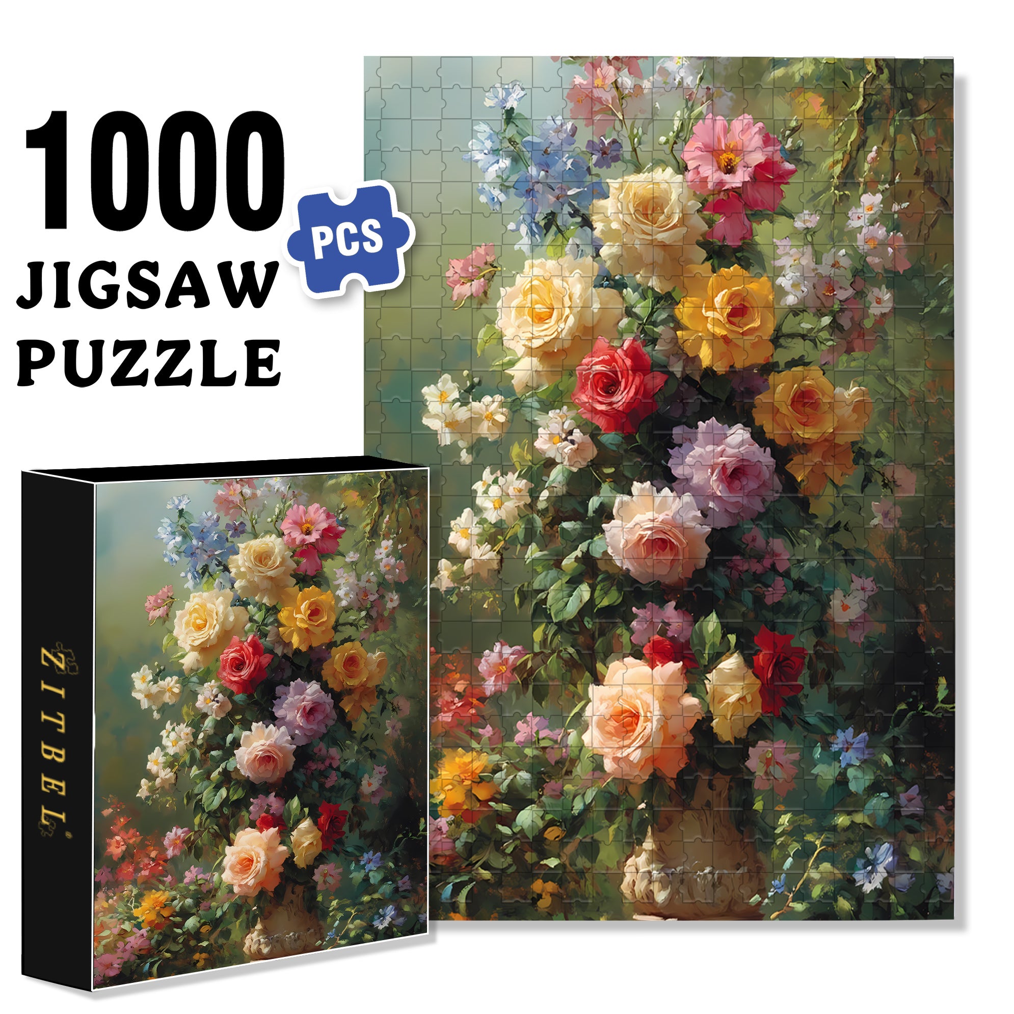 Spring Art 500pcs/1000pcs Jigsaw Puzzle, Scratch-Resistant, Interactive Family Game & Brain-Boosting DIY Decor, Perfect for Halloween, Christmas & New Year Gifts, Family Puzzle Game