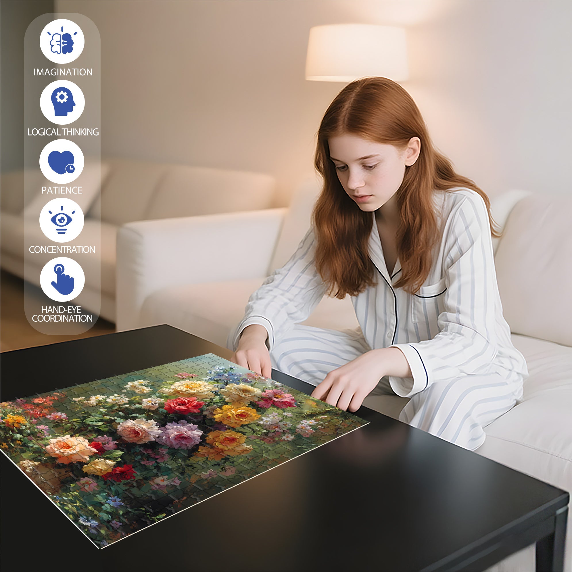 Spring Art 500pcs/1000pcs Jigsaw Puzzle, Scratch-Resistant, Interactive Family Game & Brain-Boosting DIY Decor, Perfect for Halloween, Christmas & New Year Gifts, Family Puzzle Game