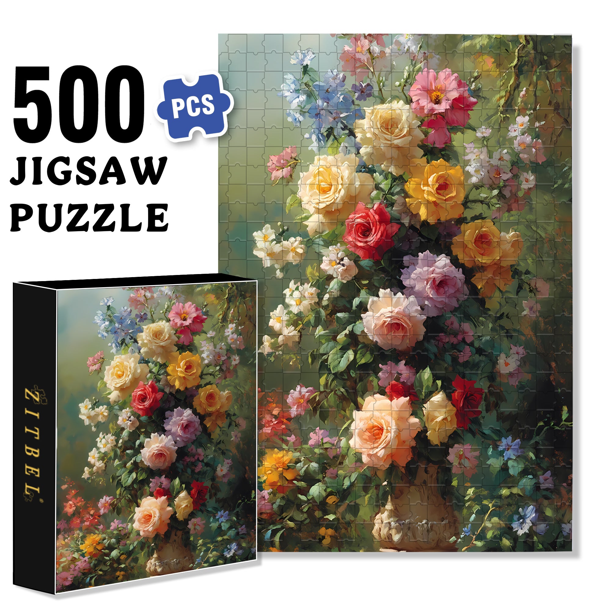 Spring Art 500pcs/1000pcs Jigsaw Puzzle, Scratch-Resistant, Interactive Family Game & Brain-Boosting DIY Decor, Perfect for Halloween, Christmas & New Year Gifts, Family Puzzle Game