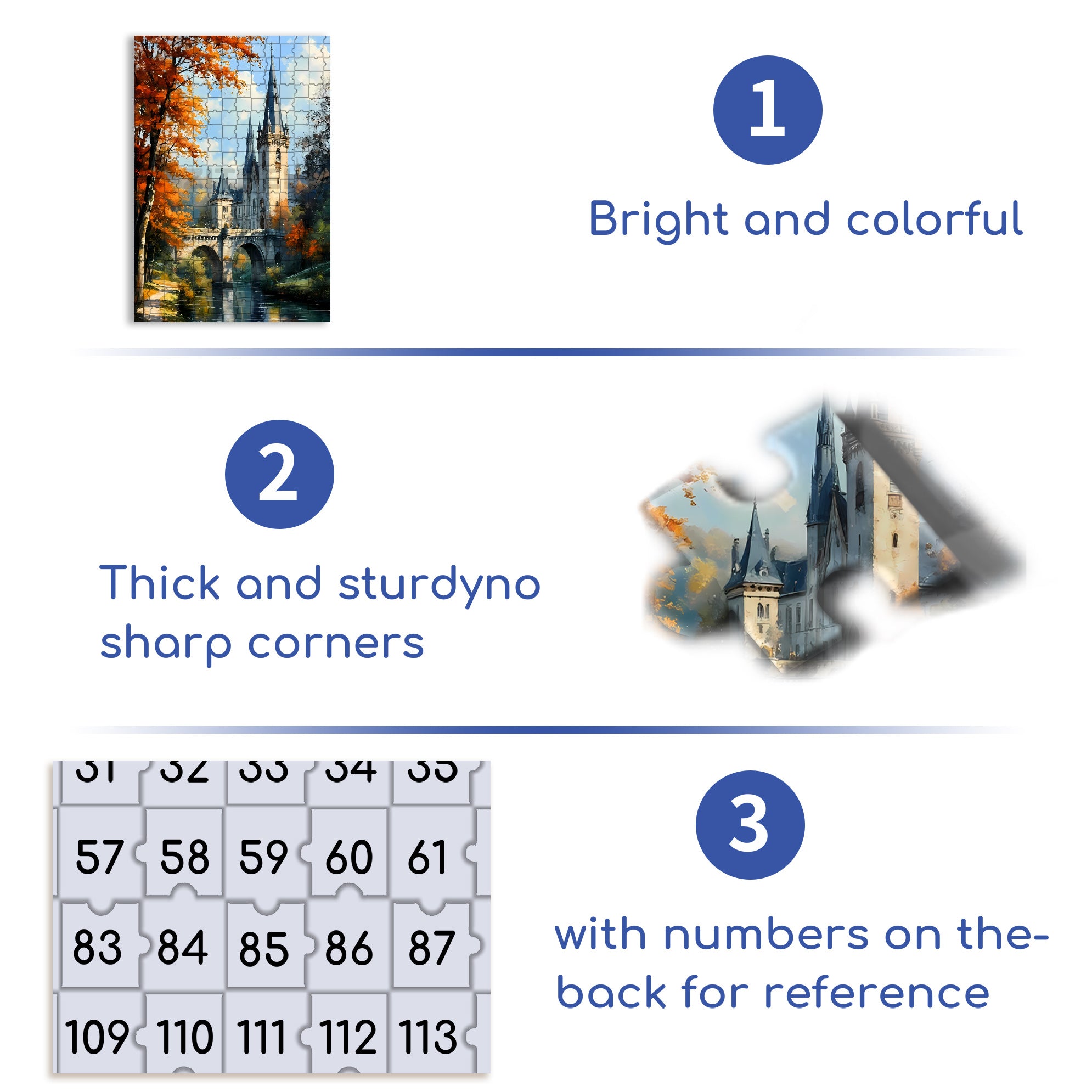 Stone Bridges 500pcs/1000pcs Jigsaw Puzzle, Scratch-Resistant, Interactive Family Game & Brain-Boosting DIY Decor, Perfect for Halloween, Christmas & New Year Gifts, Family Puzzle Game