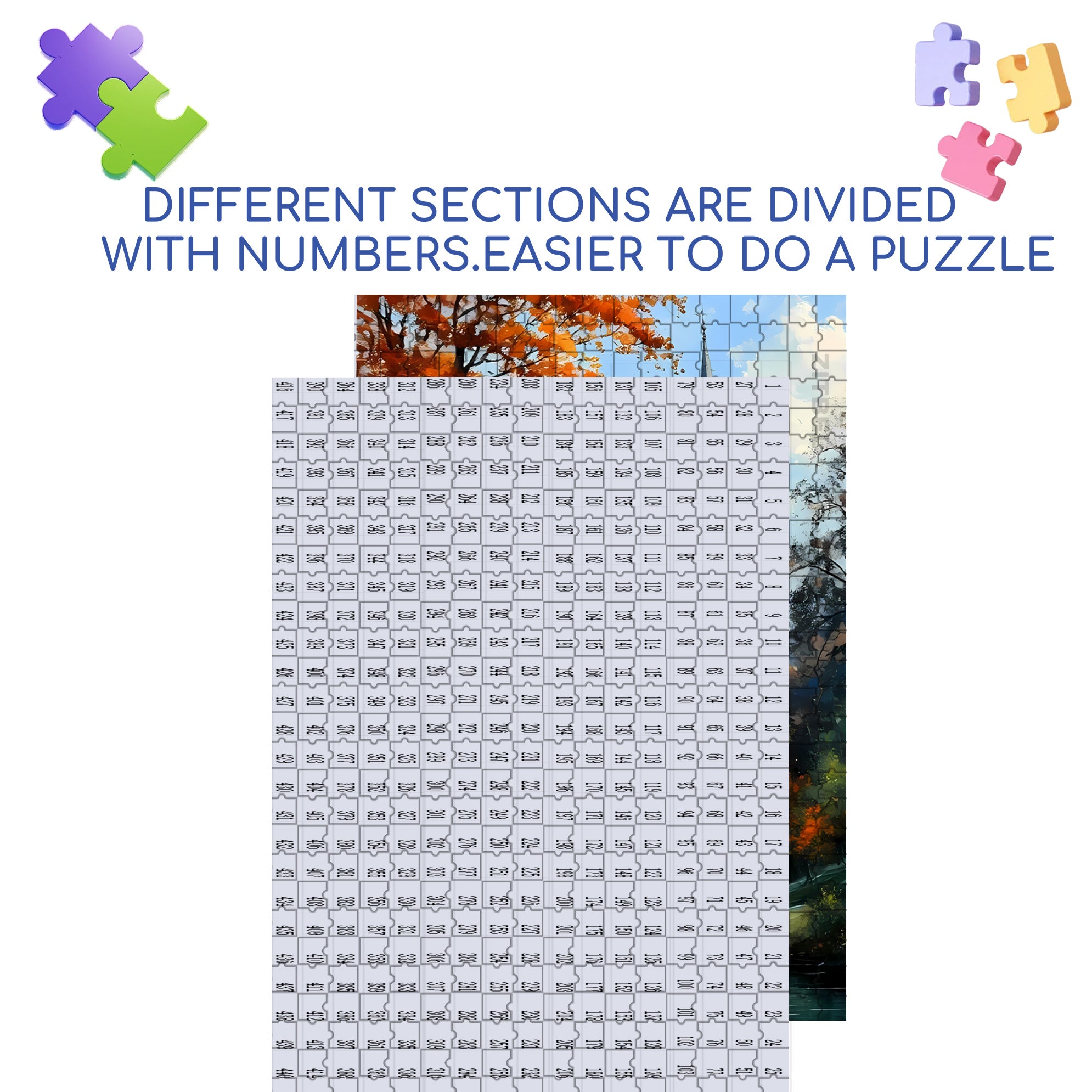 Stone Bridges 500pcs/1000pcs Jigsaw Puzzle, Scratch-Resistant, Interactive Family Game & Brain-Boosting DIY Decor, Perfect for Halloween, Christmas & New Year Gifts, Family Puzzle Game