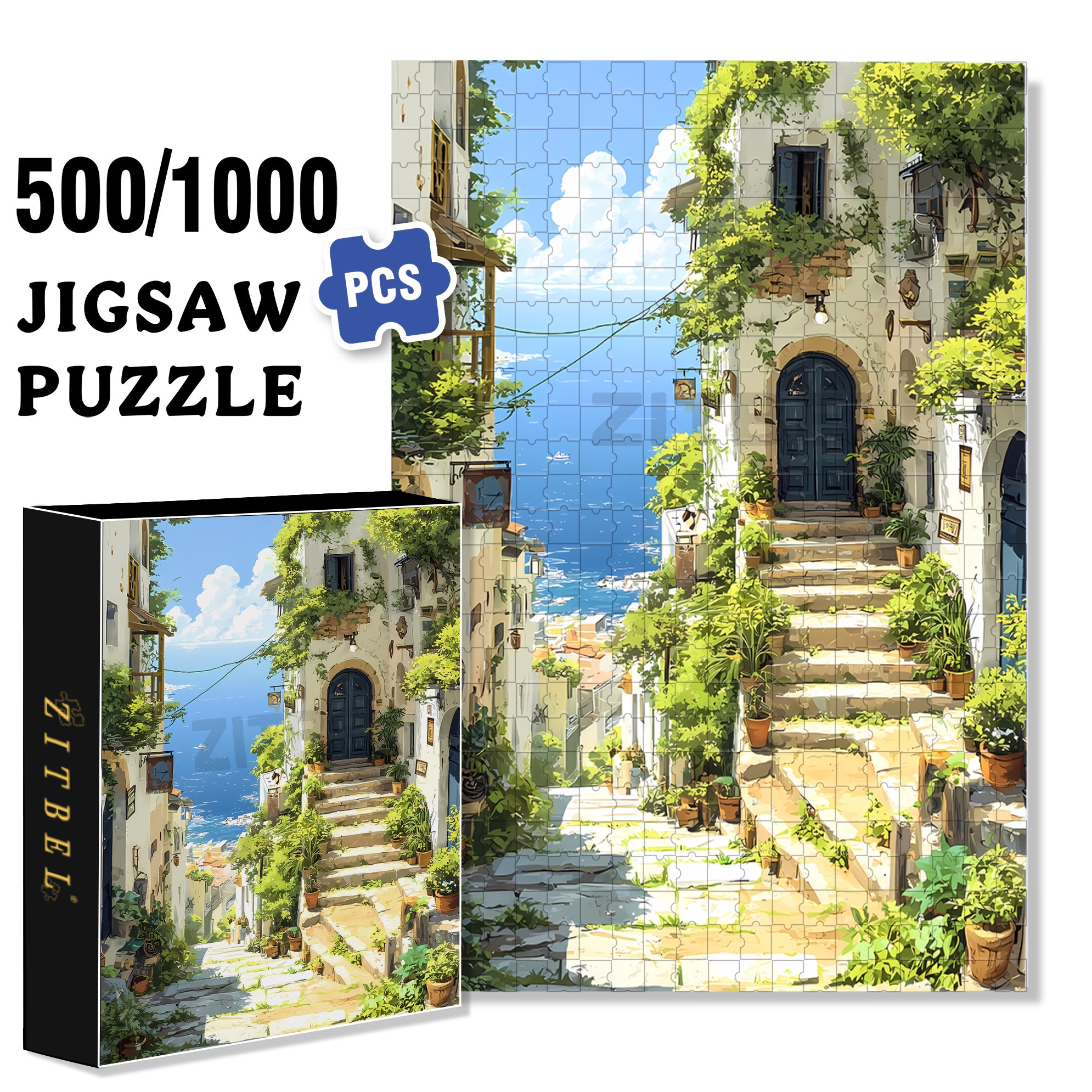 Take A Walk 500pcs/1000pcs Jigsaw Puzzle, Scratch-Resistant, Interactive Family Game & Brain-Boosting DIY Decor, Perfect for Halloween, Christmas & New Year Gifts, Family Puzzle Game