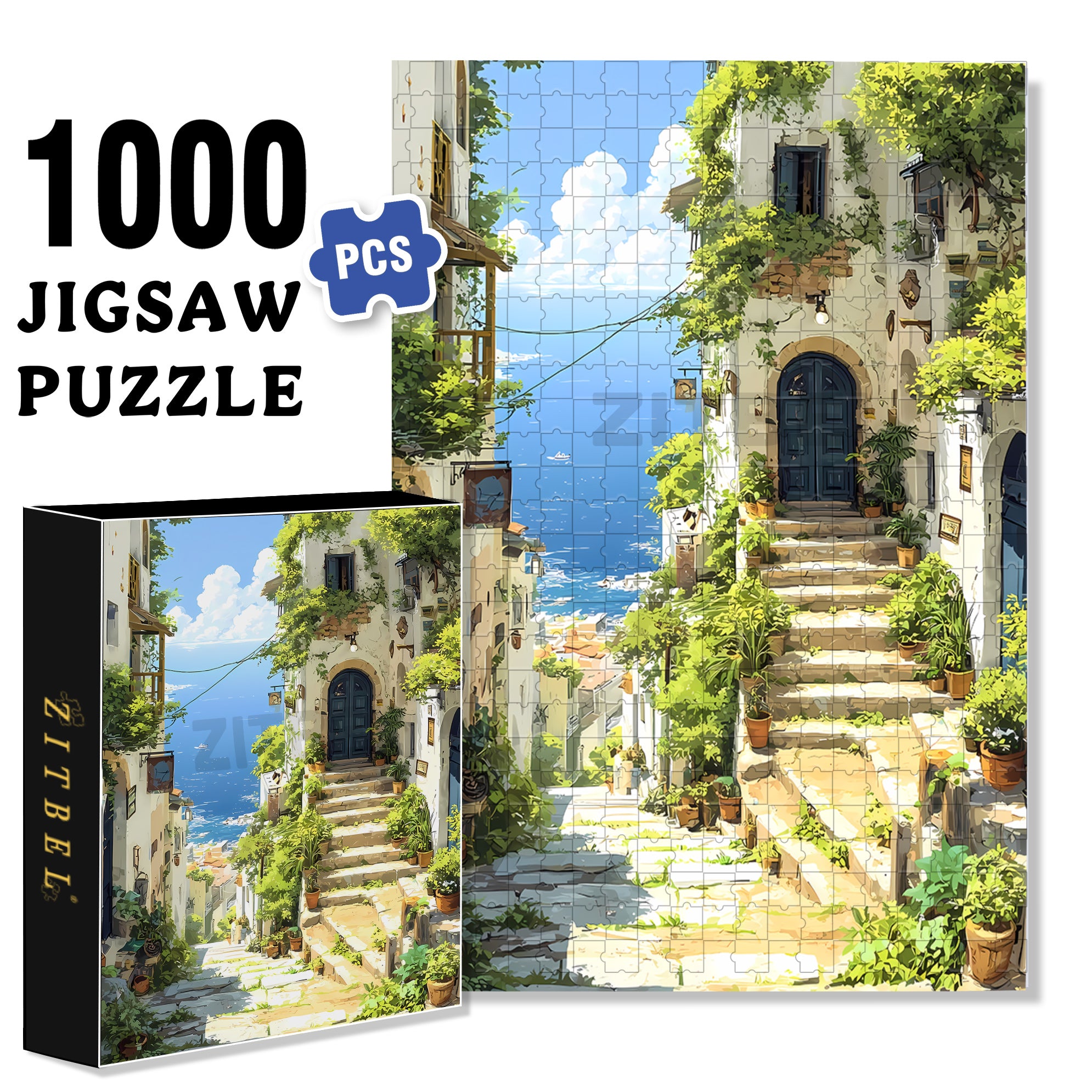 Take A Walk 500pcs/1000pcs Jigsaw Puzzle, Scratch-Resistant, Interactive Family Game & Brain-Boosting DIY Decor, Perfect for Halloween, Christmas & New Year Gifts, Family Puzzle Game