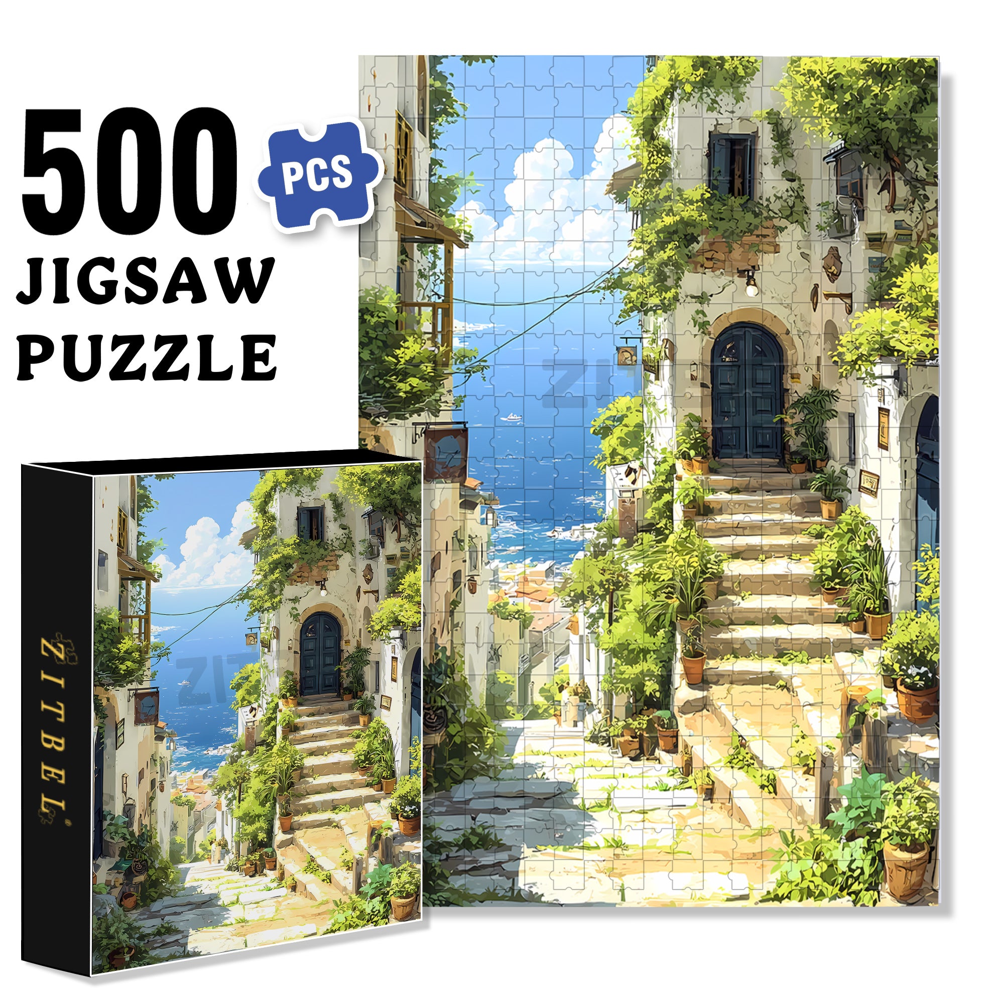 Take A Walk 500pcs/1000pcs Jigsaw Puzzle, Scratch-Resistant, Interactive Family Game & Brain-Boosting DIY Decor, Perfect for Halloween, Christmas & New Year Gifts, Family Puzzle Game