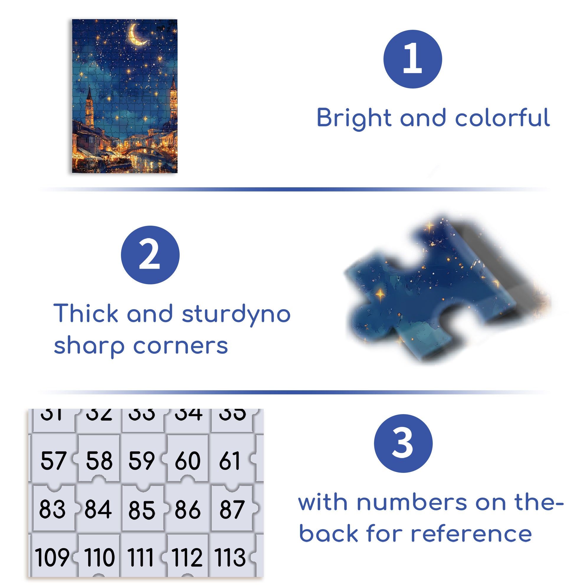 The Magic Of City 500pcs/1000pcs Jigsaw Puzzle, Scratch-Resistant, Interactive Family Game & Brain-Boosting DIY Decor, Perfect for Halloween, Christmas & New Year Gifts, Family Puzzle Game